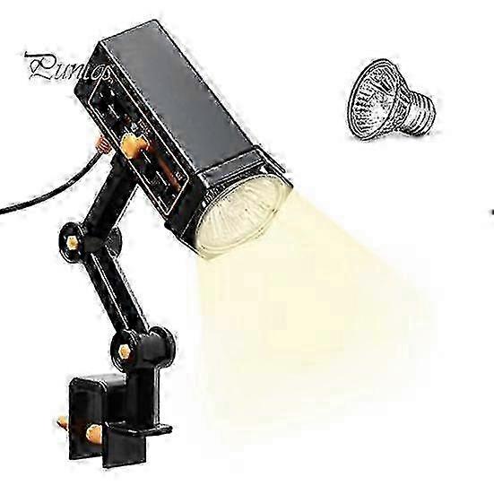 Reptile Heat Lamp 360-degree Rotatable Arm Brightness Adjustable Sunlight Simulation UVA UVB Turtle Basking Spot