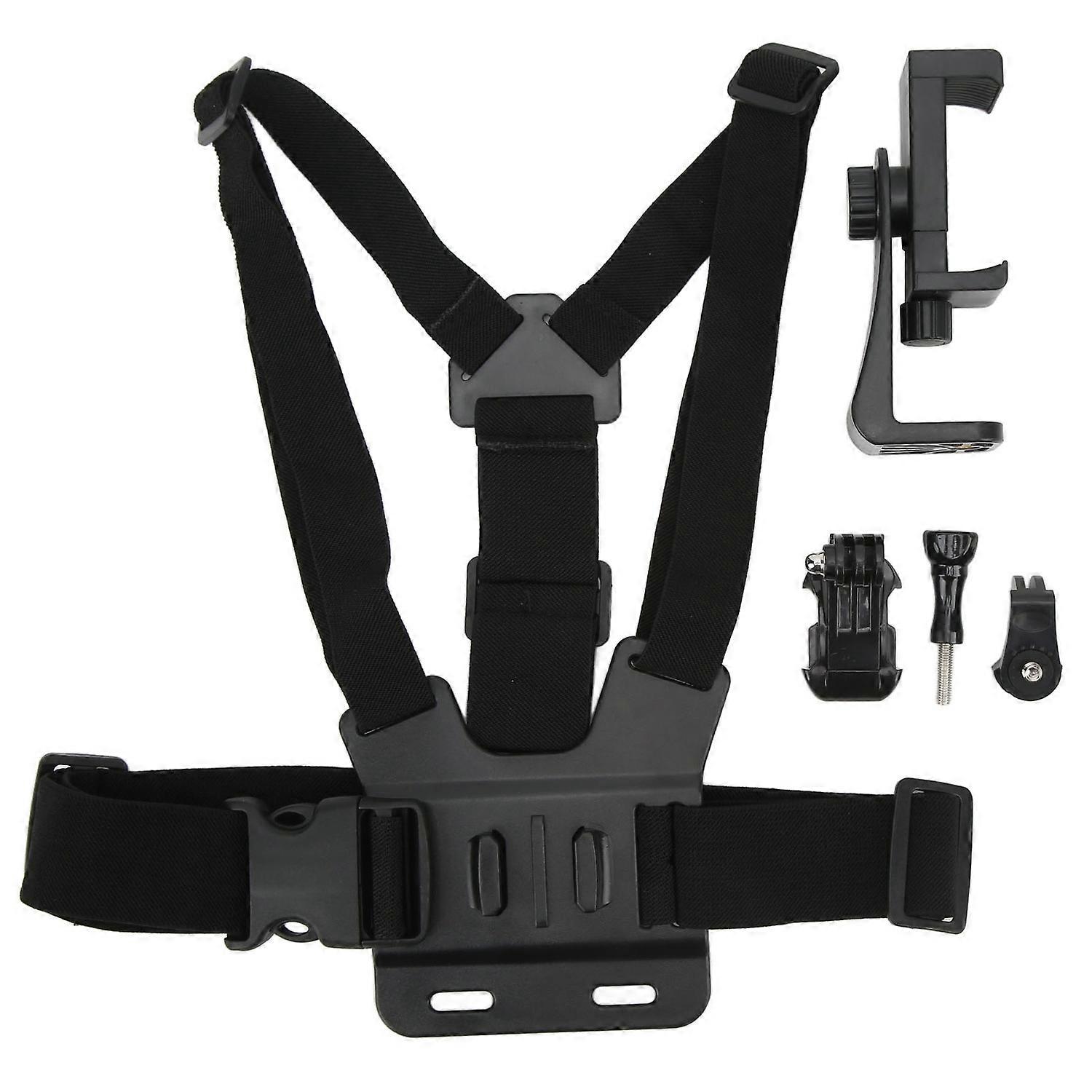 Chest Mount Harness Strap Adjustable Cellphone Chest Harness Strap with Phone Holder for Live Stream