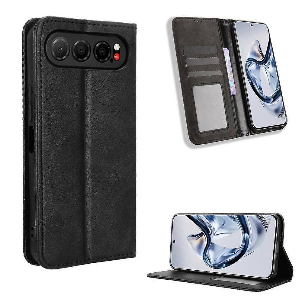 Custodia in pelle compatibile con ZTE nubia Air con supporto a portafoglio e texture retrò.