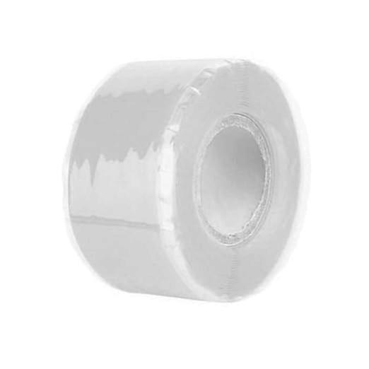 Super Strong Waterproof Tape Stop Leaks Seal Repair Tape Performance Self-Fluxing Silicone Tape Adhesive Insulating Duct Tapes White, 1.5M US