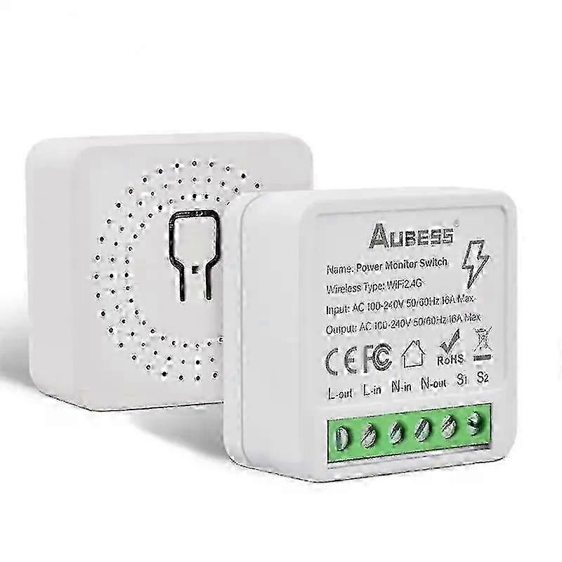 Smart Home Zigbee WiFi Smart Switch With Power Monitor 16A Tuya Light Switch Module DIY Breaker Relay Voice For Alexa Google
