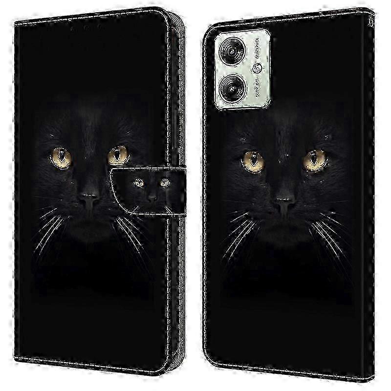 Motorola Moto G54 5G Leather Flip Wallet Phone Case with 3D Pattern Printing for Boris