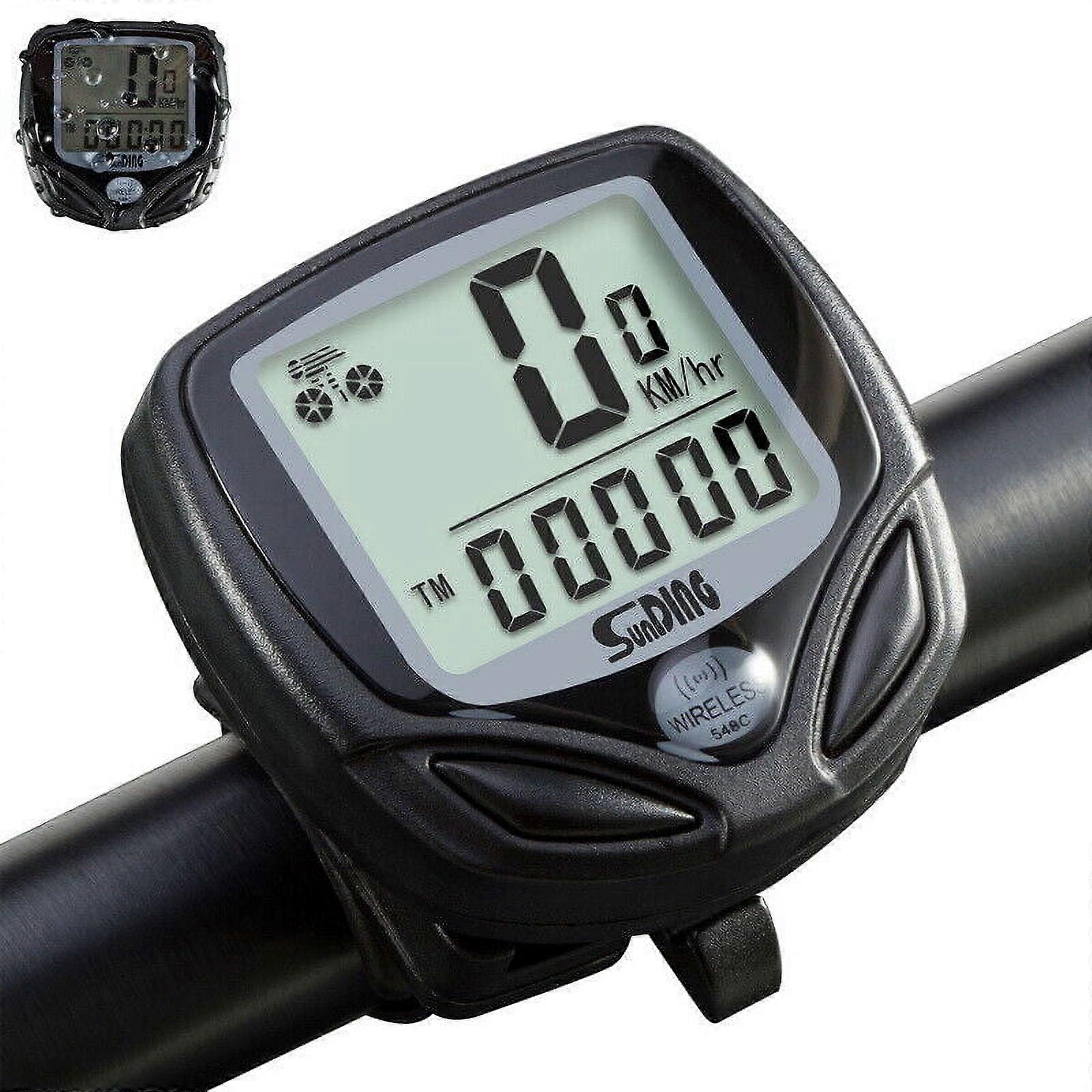 Bike Speedometer LCD Wireless Bicycle Computer Odometer Cadence Waterproof