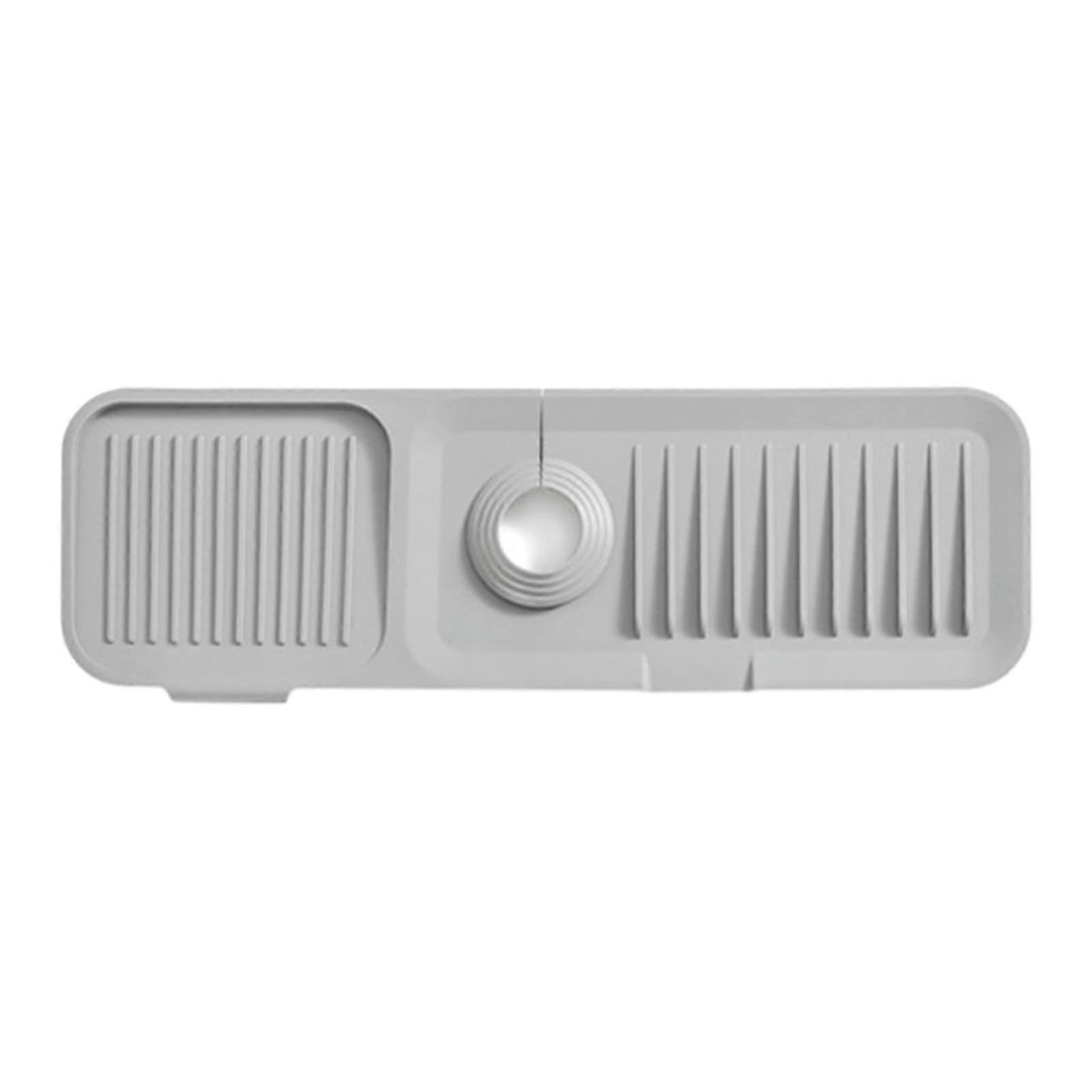 Hesroicy Foldable Draining Mat, Silicone Sink Splash Guard, Non-Slip Countertop Protector, Faucet Draining Pad