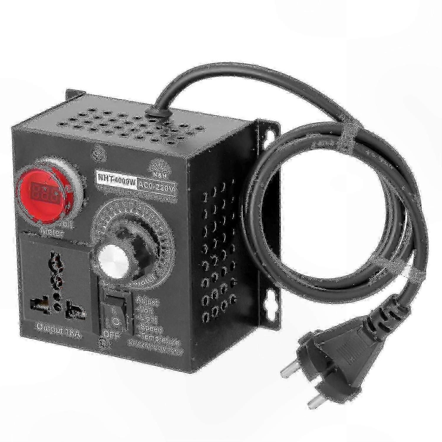 Compact Adjustable Temperature Device with EU Plug, 4000W AC 220V Power Supply