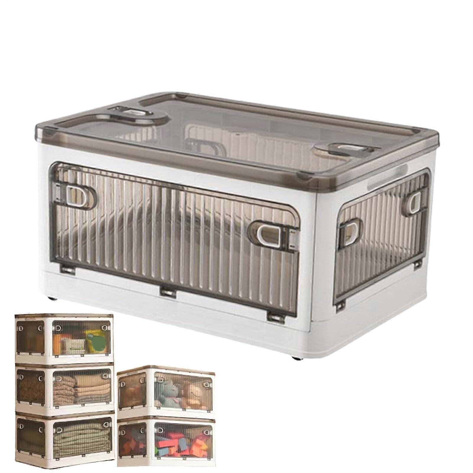 Foldable Storage Box With Wheels Storage Decorative Cube Containers For Kitchen Bath Pantry Bedroom