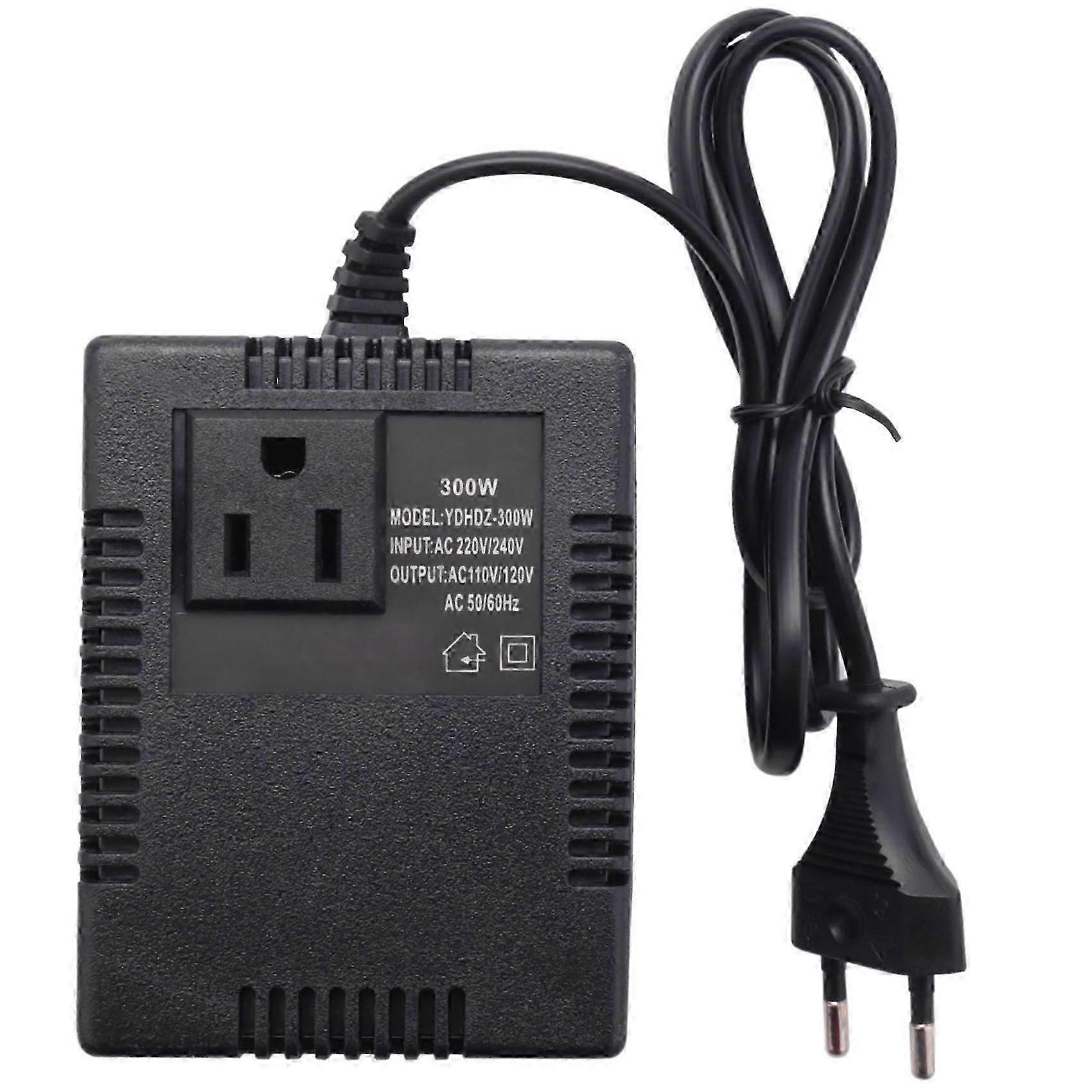 Transformator wtykowy EU 300W 220V do 110V do podróży