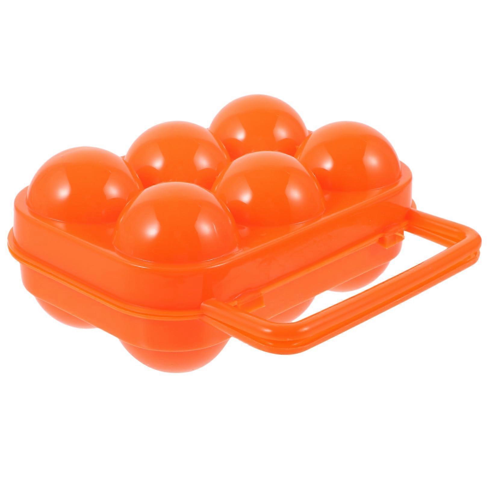 2 Pack Portable Folding Egg Carrier with Handle, Locking Storage Box for Camping and Travel