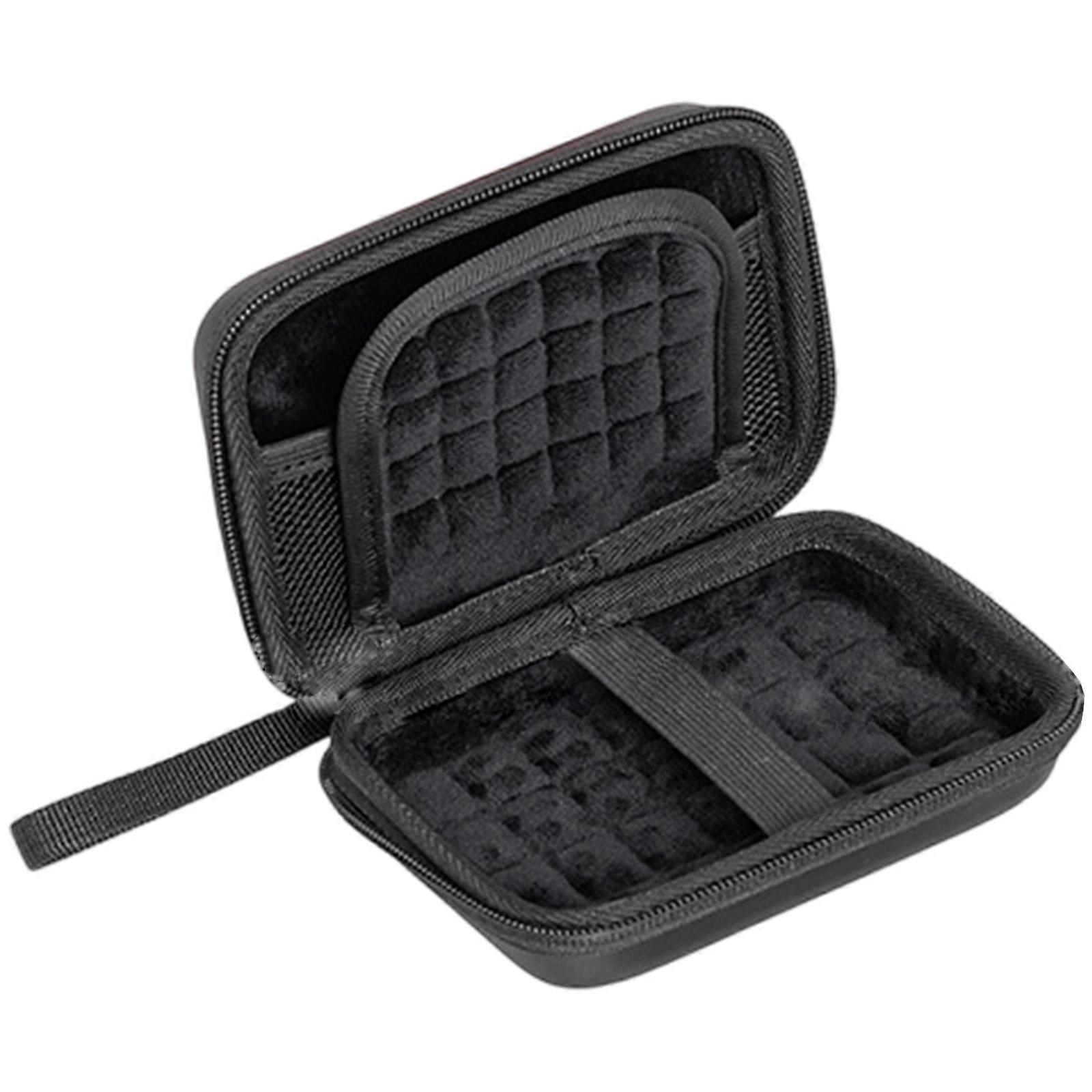 Hard Drive Storage Case With Shock Absorption Technology Protects Data Storage Equipment Bag  Black