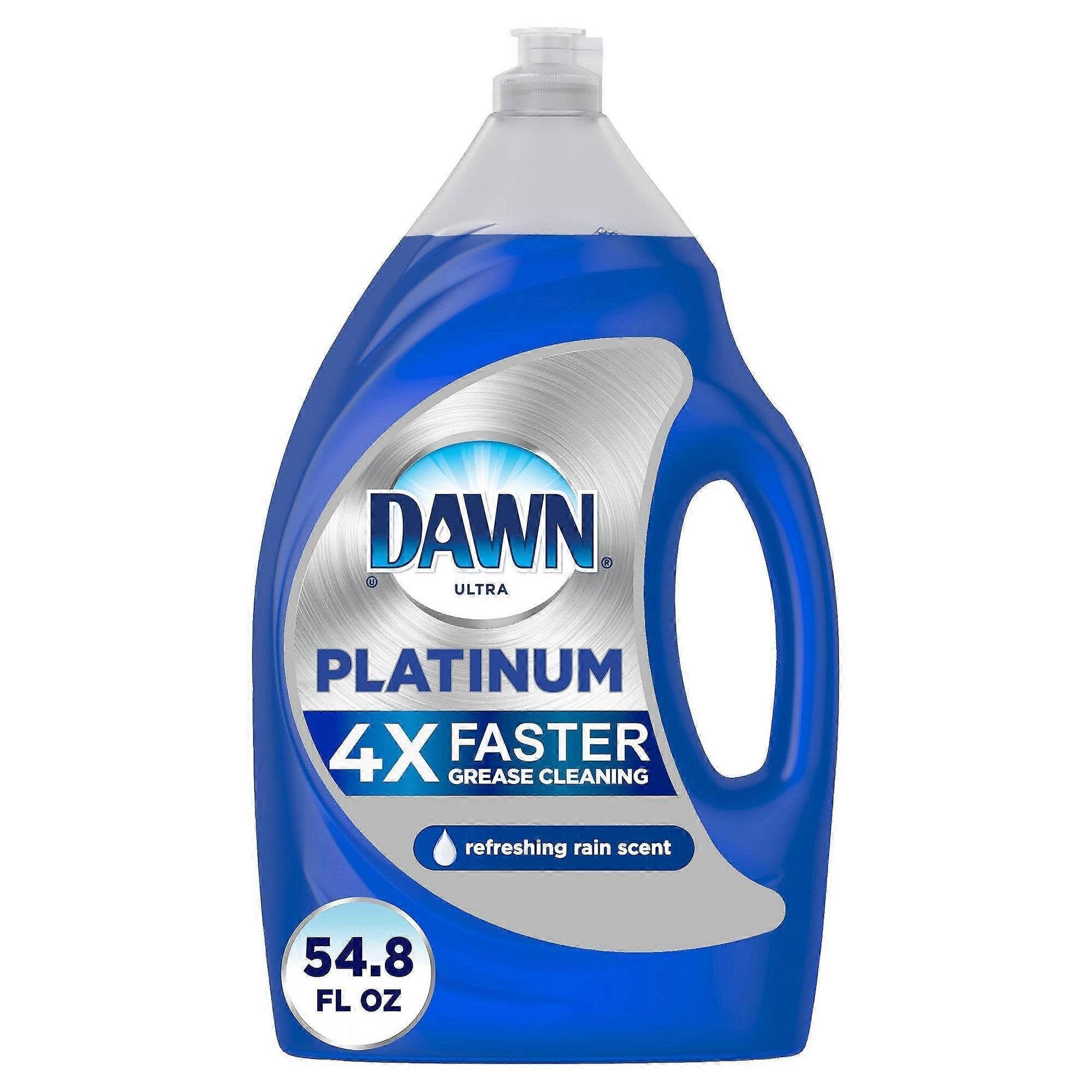 Dawn Platinum Dishwashing Liquid Dish Soap, Refreshing Rain, 54.8 Oz