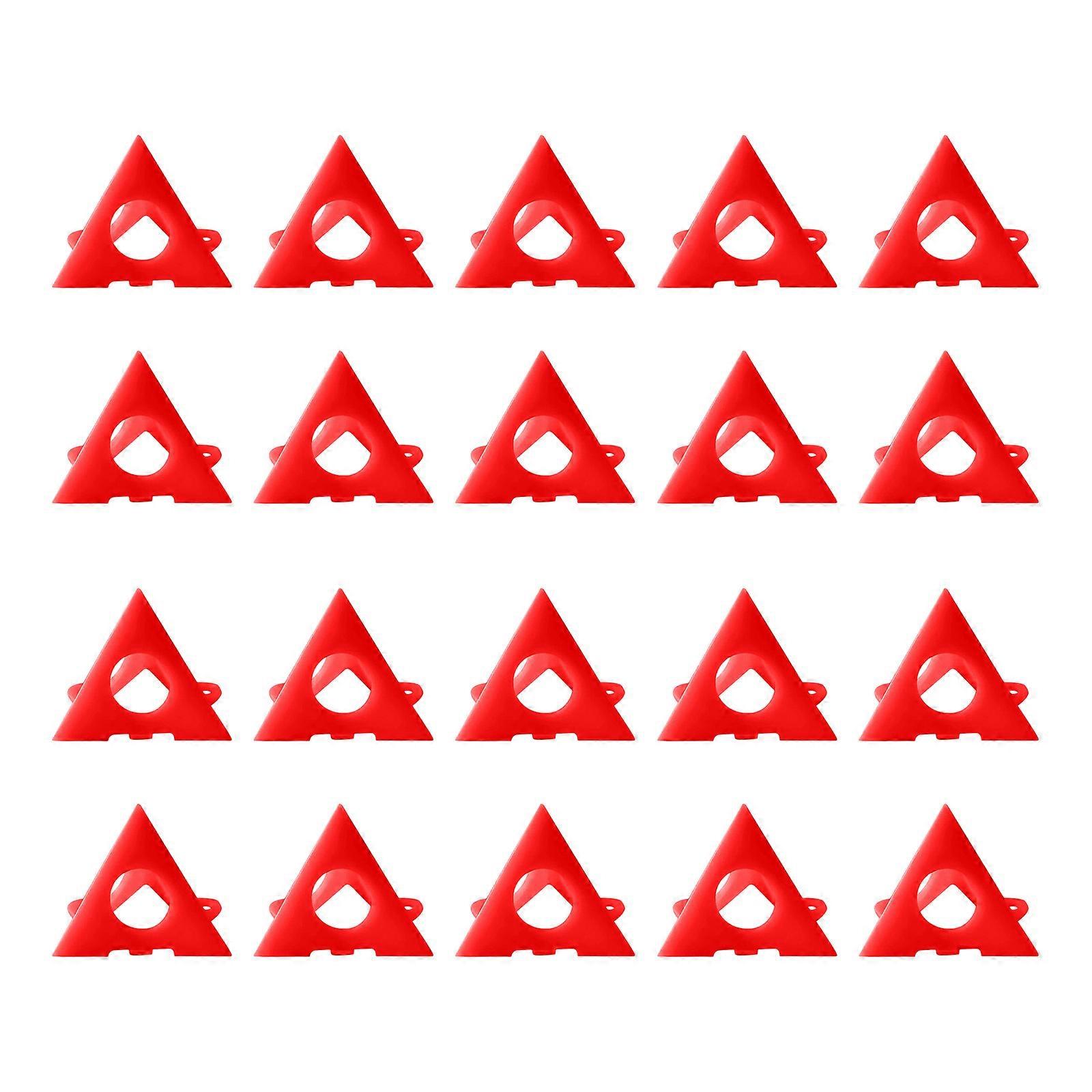 Lightweight Space Saving Pyramid Paint Stand Rack For Woodworking And Craft Projects Stackable Design Easy Storage 20pcs  Red