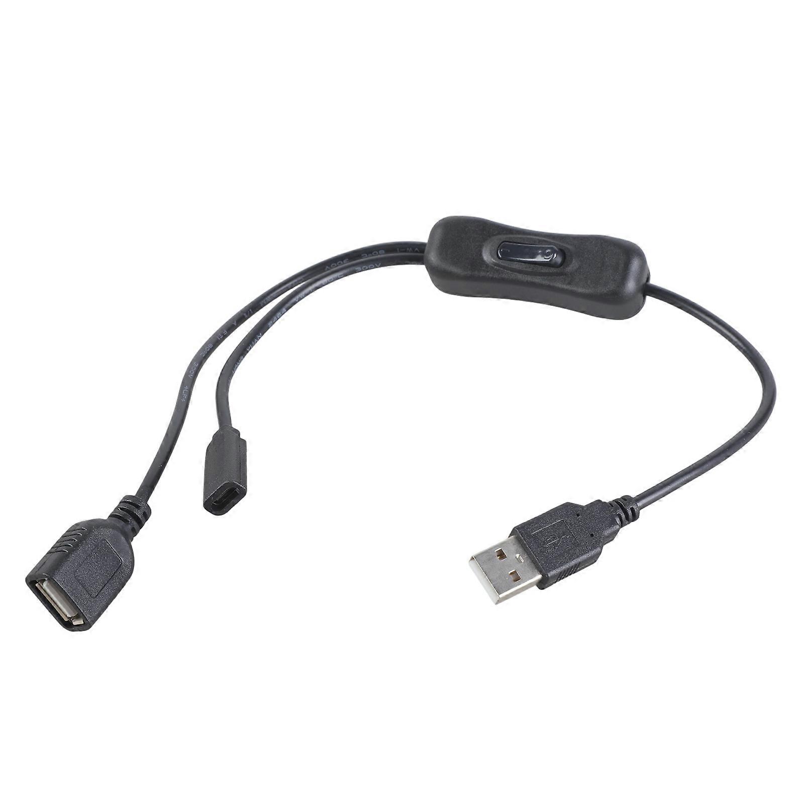 Simultaneous Charging Cable USB To USB Type C With On Off Construction For Home Office Use Multicolor