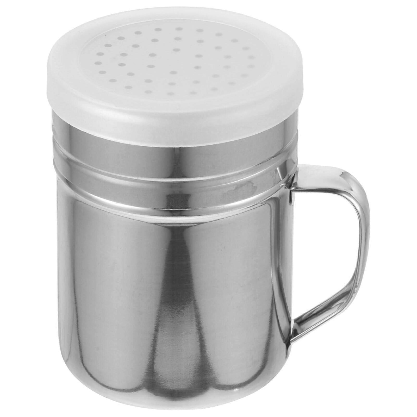 Stainless Steel Seasoning Canister With Handle For Sugar Coffee Cocoa Duster For Precise Dispensing Home Kitchens