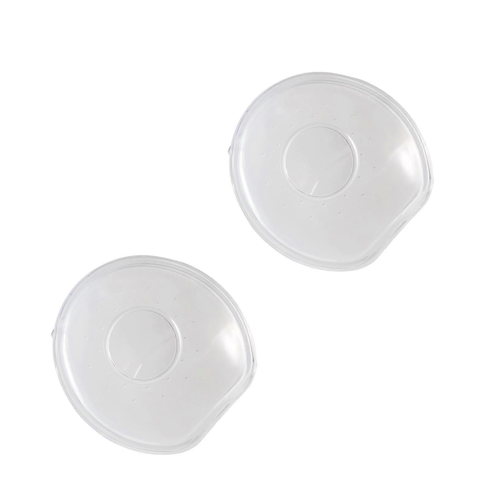 2Pcs Hands Free Milk Collection Device 60ml Capacity Milk Collector Flexible Silicone and Easy Read Measurement  transparent