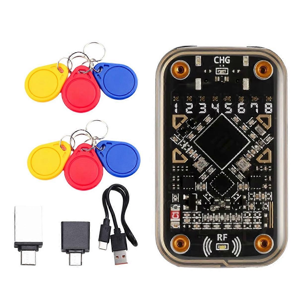 For Chameleon Ultra RFID Smart Chip Reader+6xUID Keychain Contactless Smart Card Emulator 125Khz 13.56Mhz Badge Decode