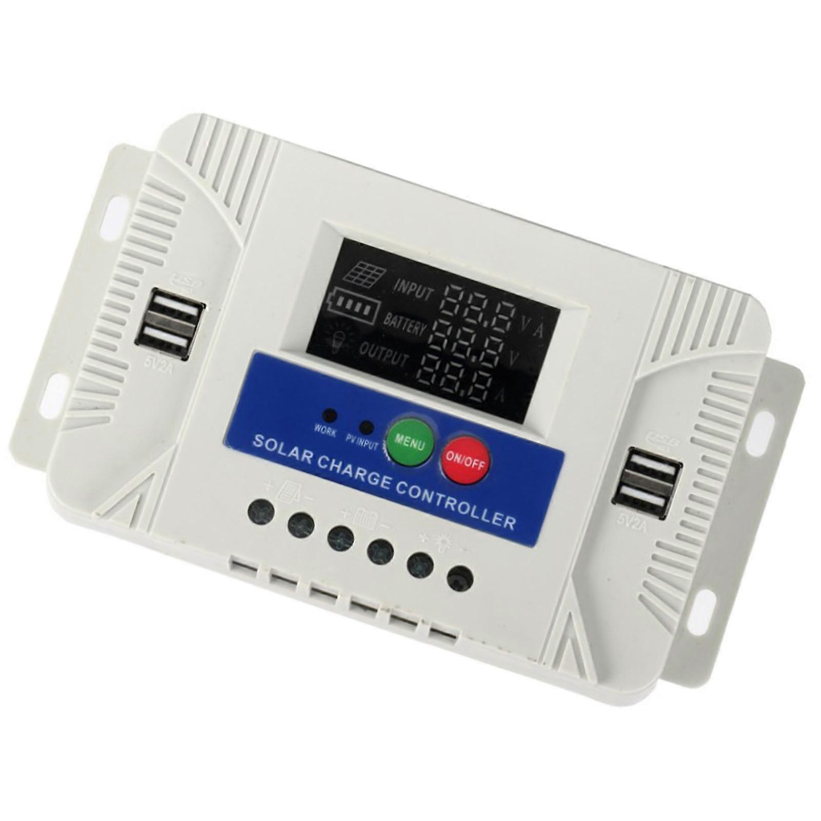 Small Solar Charge Controllers 12V 24V Auto Detecting LED Display Efficient Power Management Device for Home Camping Multicolor