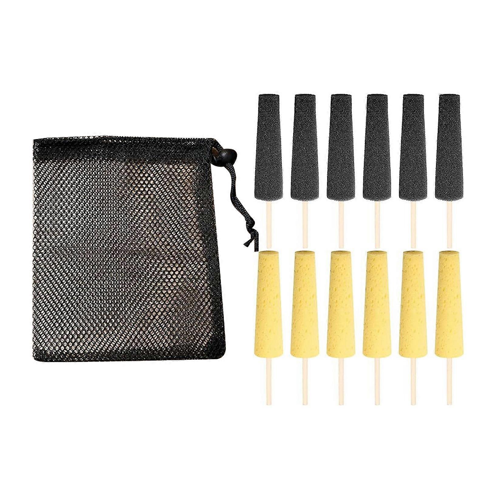 12Pcs Pottery Clay Smoothing Sponge Tool Stick Pottery Sponge Ceramic Shaping Tool For Ceramic Clay Shaping Trimming Multicolor