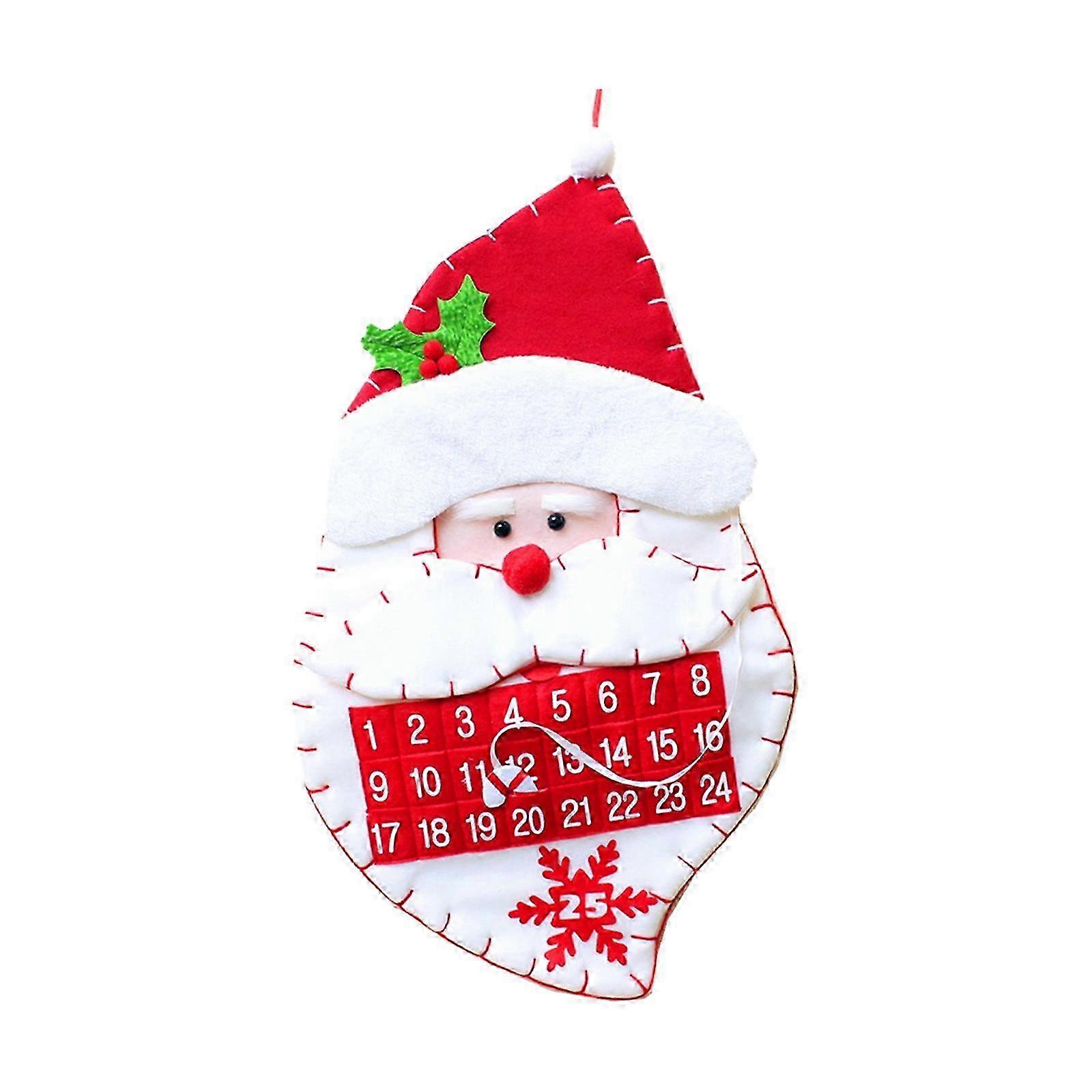 Fabric Advent Calendar with Pockets for Christmas Tree Decor