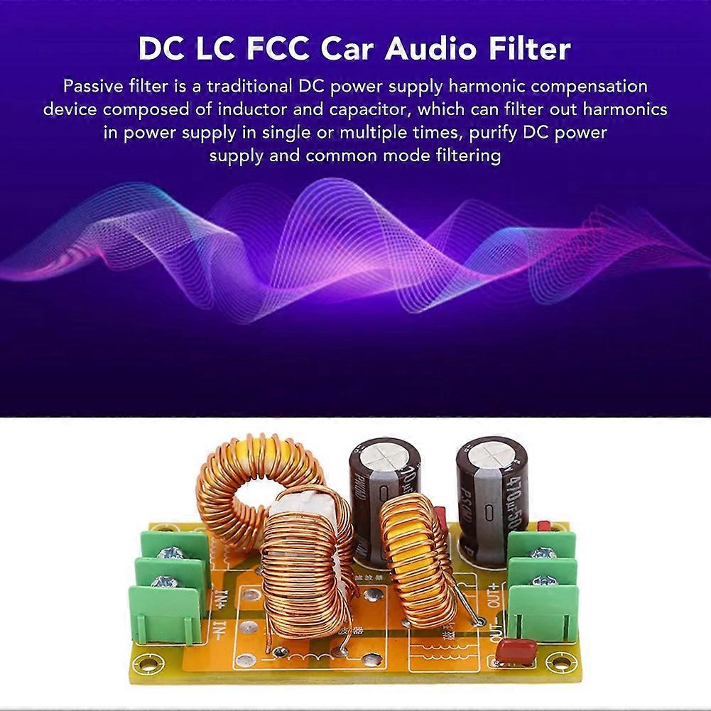 4A DC LC Filter FCC Car Audio High Frequency Filtering Low Pass Passive EMI Electromagnetic Interference Filter