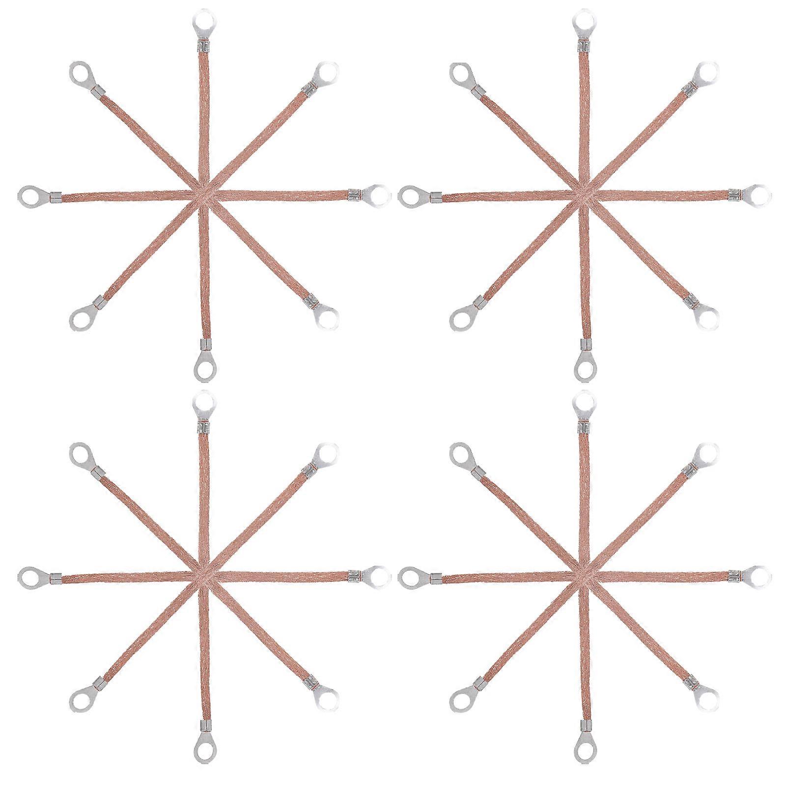 100pcs Flat Connection Line Copper Braided Connecting Wire for High Voltage Equipment