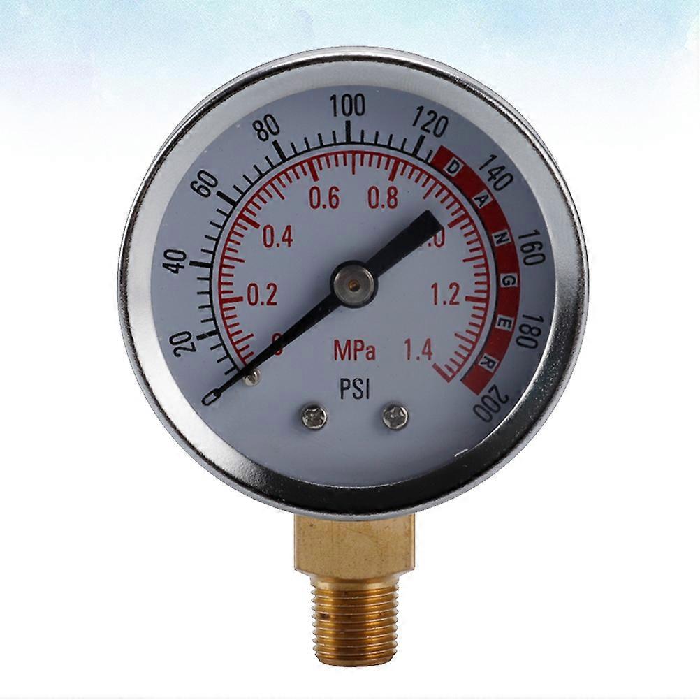 Oil Gas Pressure Meter Replacement Dial Y50 Radial Pressure Gauge with Bottom Connection (0-1.4mpa,0-200psi)