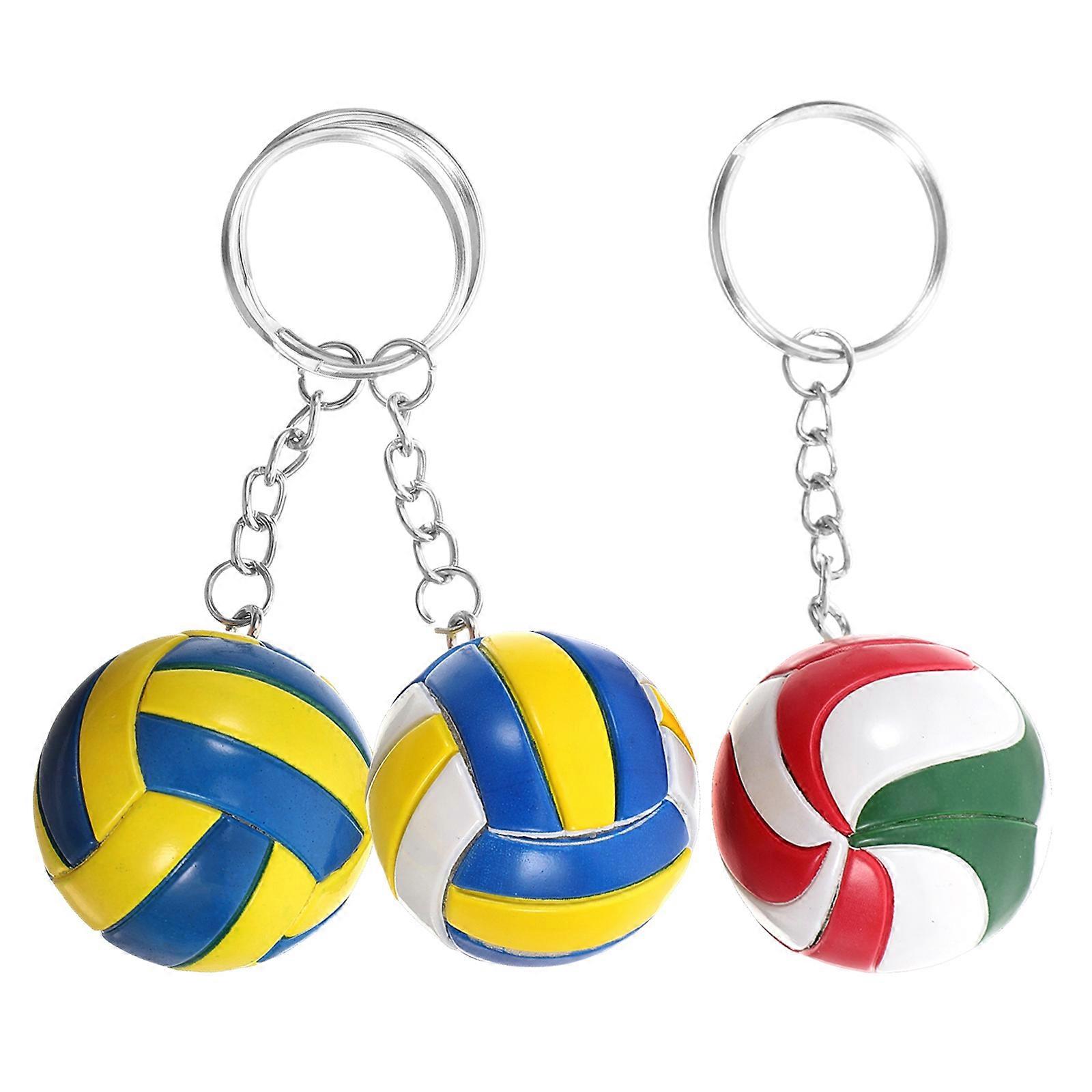 3Pcs Multi-function Key Chains Decorative Volleyball Keychains Portable Keychains