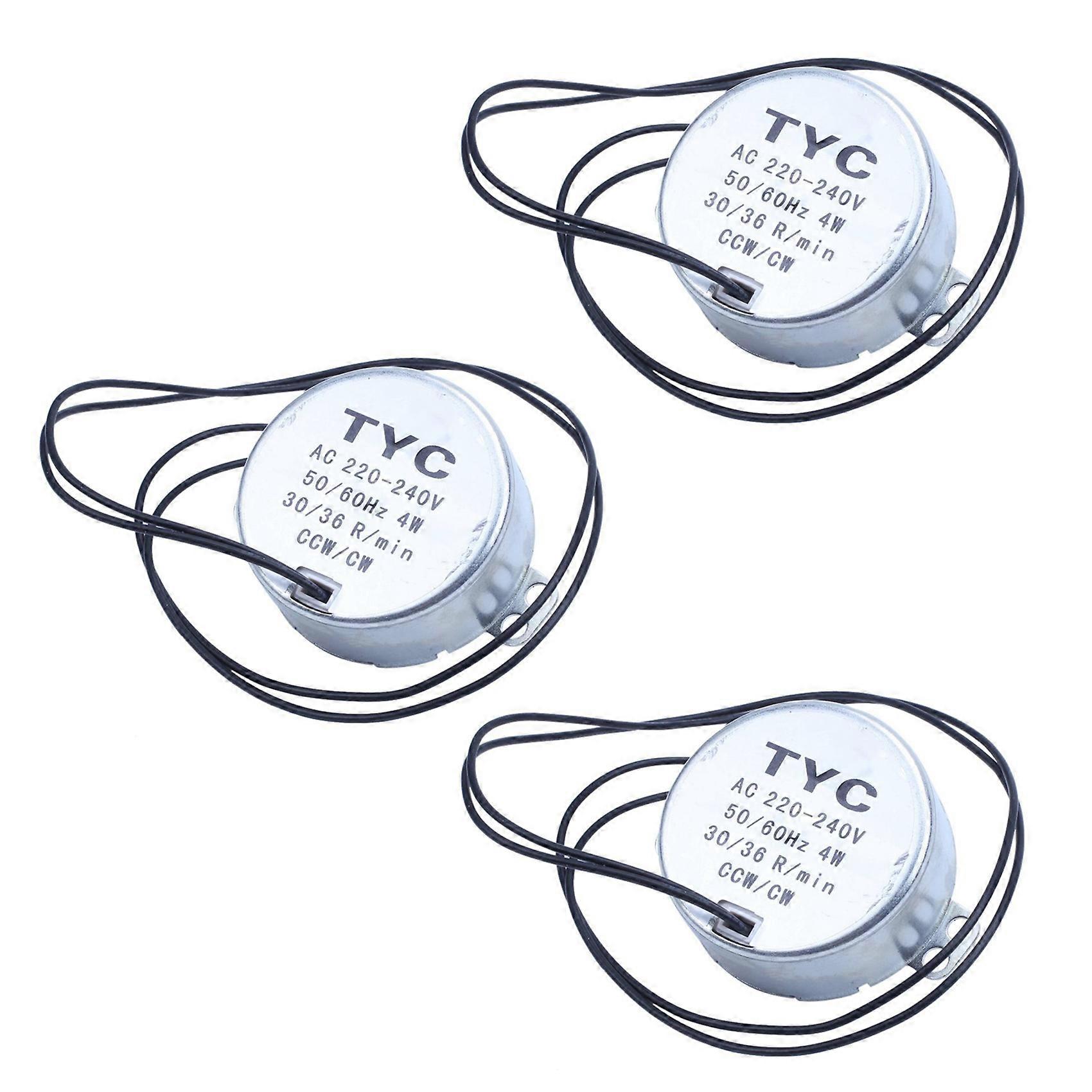 3X AC 220/240V 30RPM 4W CCW/CW Two Way Controlled Synchronous Motor