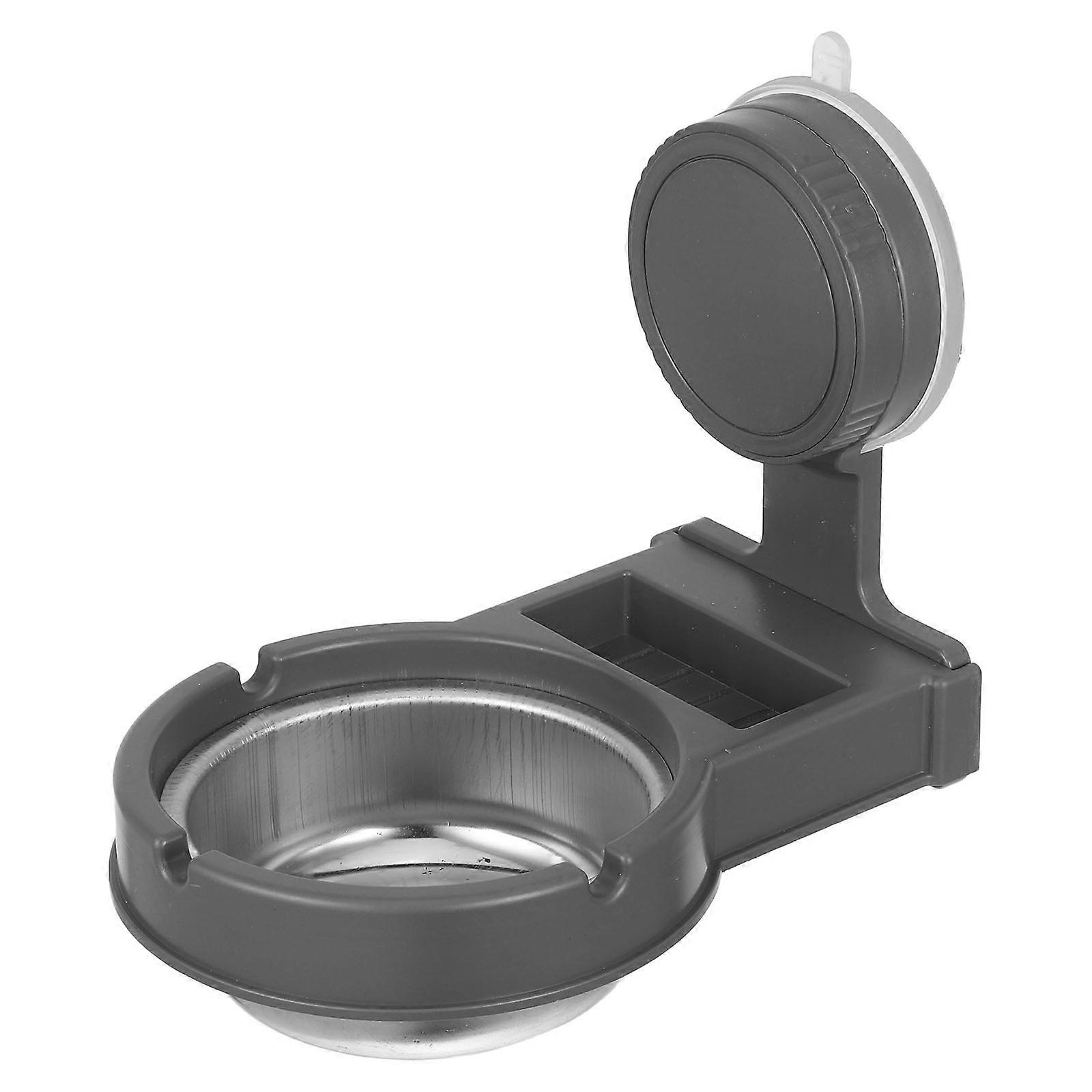 Wall Mounted Ashtray Suction Cup Bathroom Ashtray with Storage Box