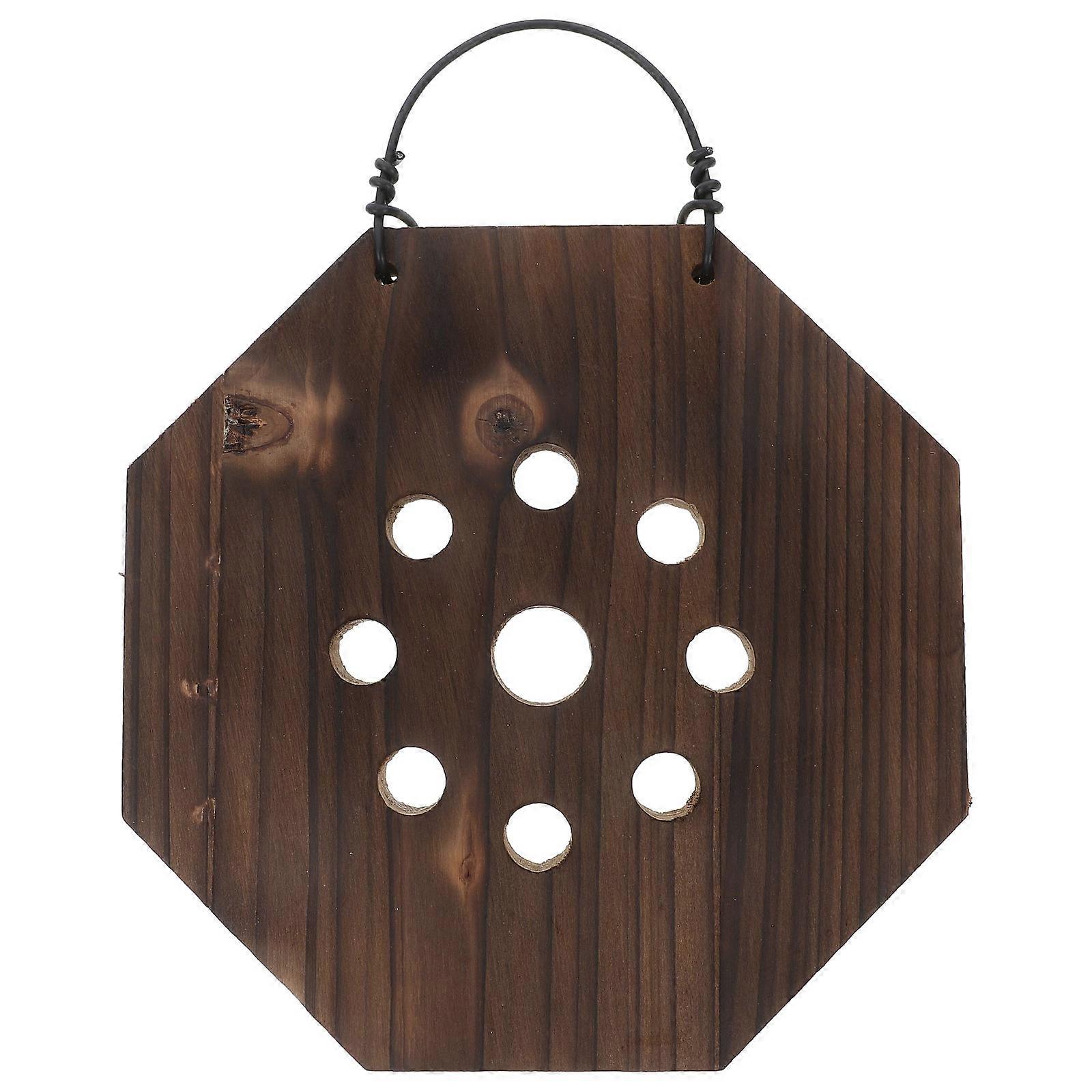 Wooden Wall Planter for Indoor Plants Carbonized Solid Wood Spacesaving Design 1Set