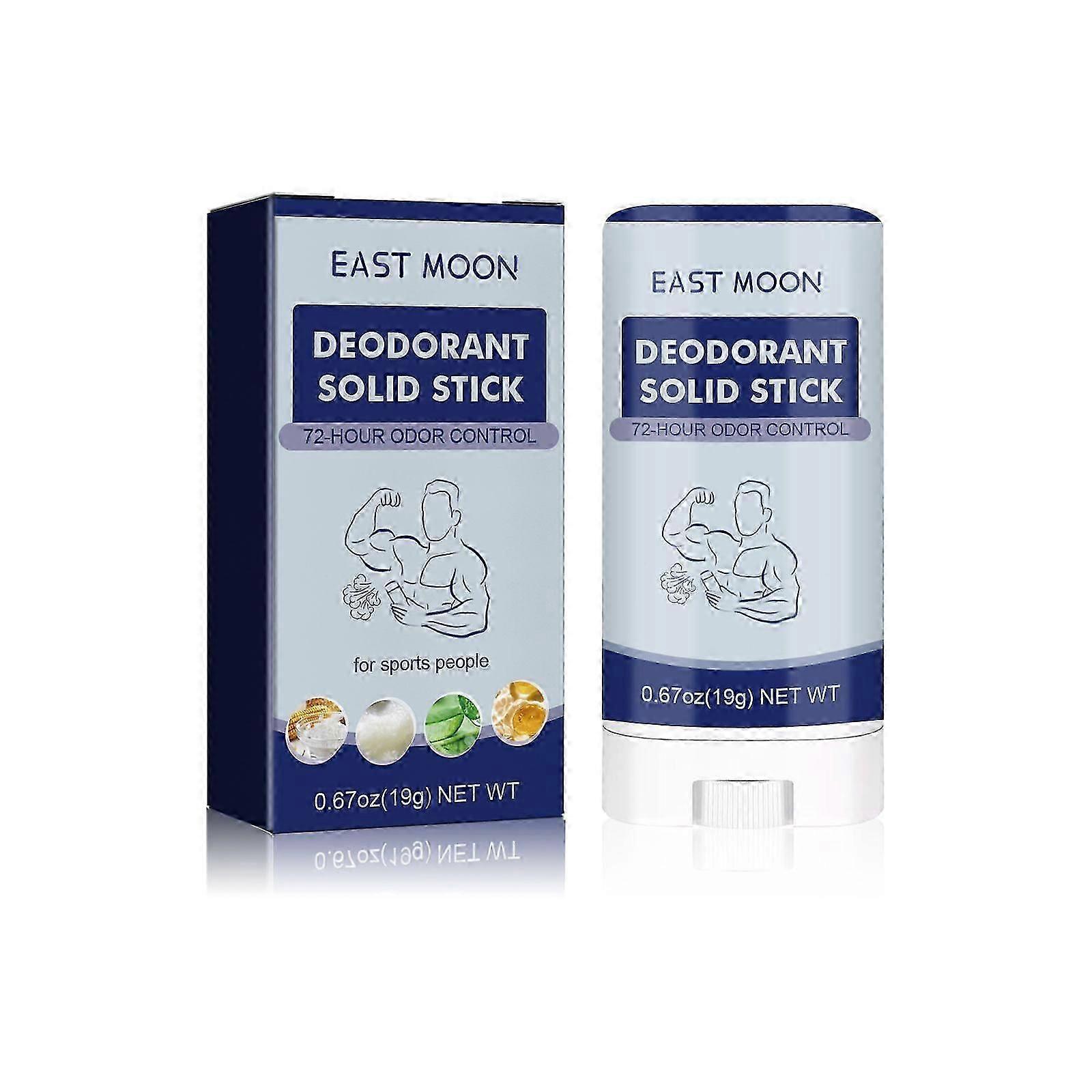 Men's Deodorant Stick - 72H Long-Lasting Odor Control, Natural Ingredients, Portable & Multi-Use for Armpits & Feet, Gentle & Effective Freshness