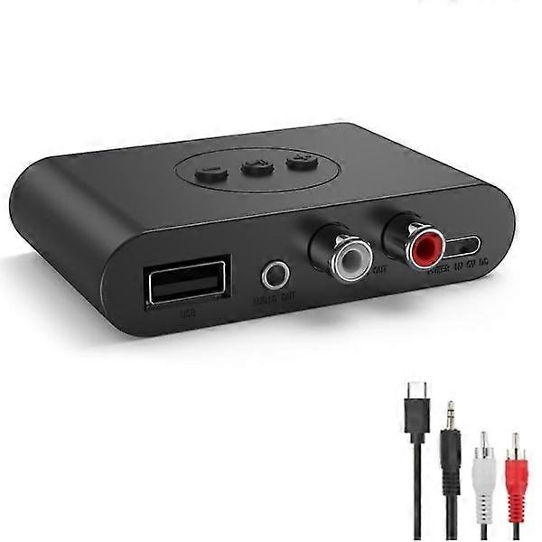 Bluetooth 5.2 Audio Receiver NFC USB Memory RCA 3.5mm Aux USB Stereo Music Wireless Adapter Wi