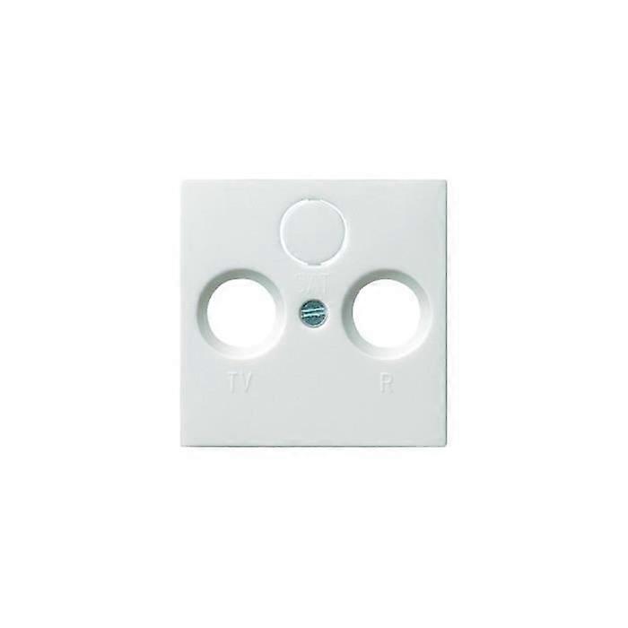 Reinweiße, glänzende TV-Steckdose Gira - Komponenten - Programmierer: Abdeckung