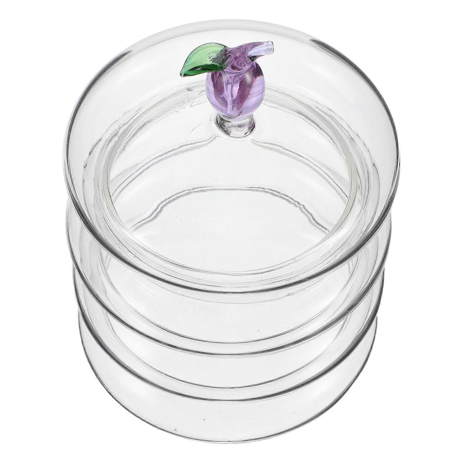 Glass Candy Box for Storage Use with Airtight Lid Multipurpose Kitchen Jar