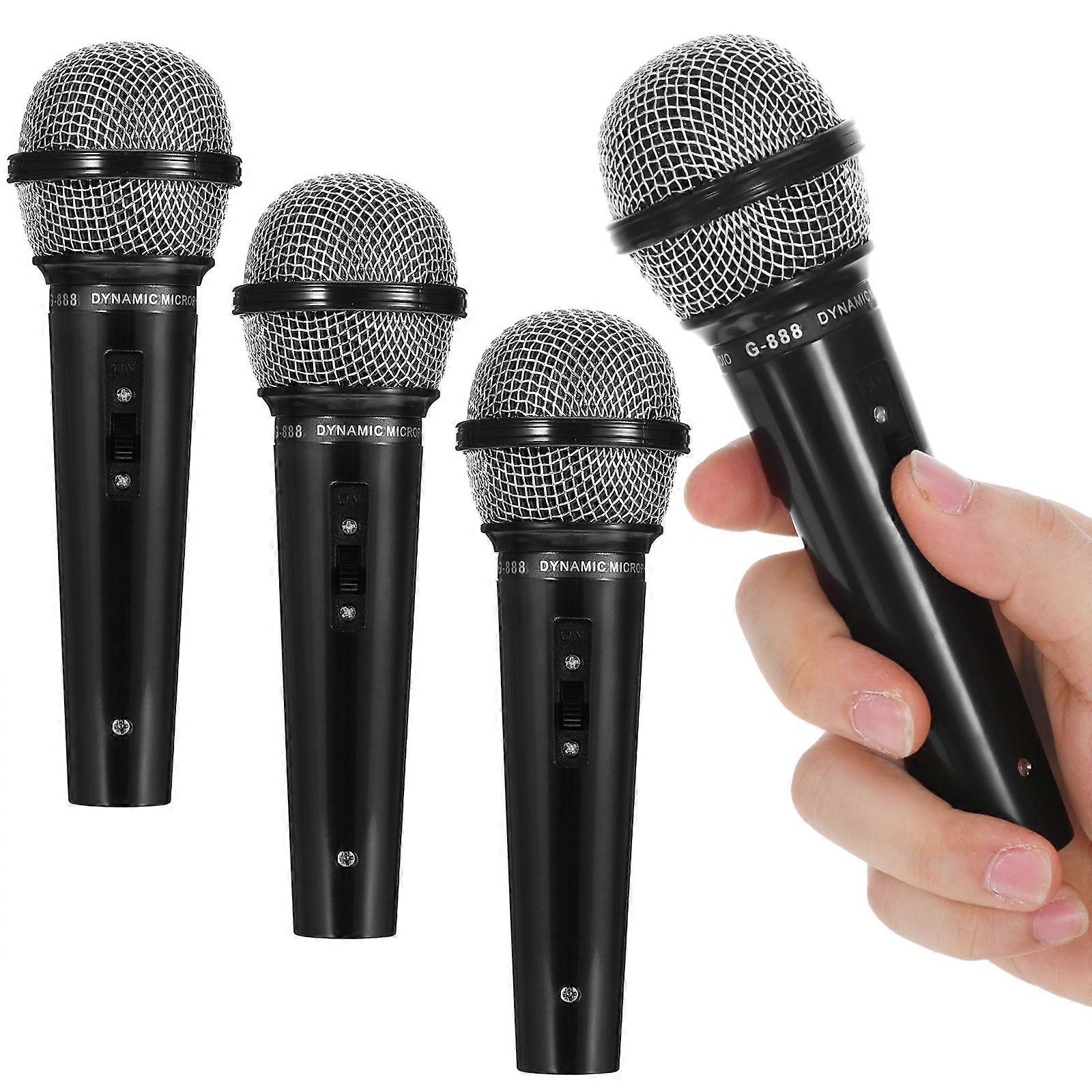 Plastic Kids Microphone for Birthdays Interactive 4Set