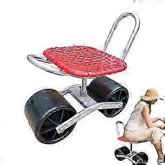 Roller Stool for Weeding Garden Tool Trolley Seat 360 Degree Rotation Height Adjustable Foldable Puncture-Proof
