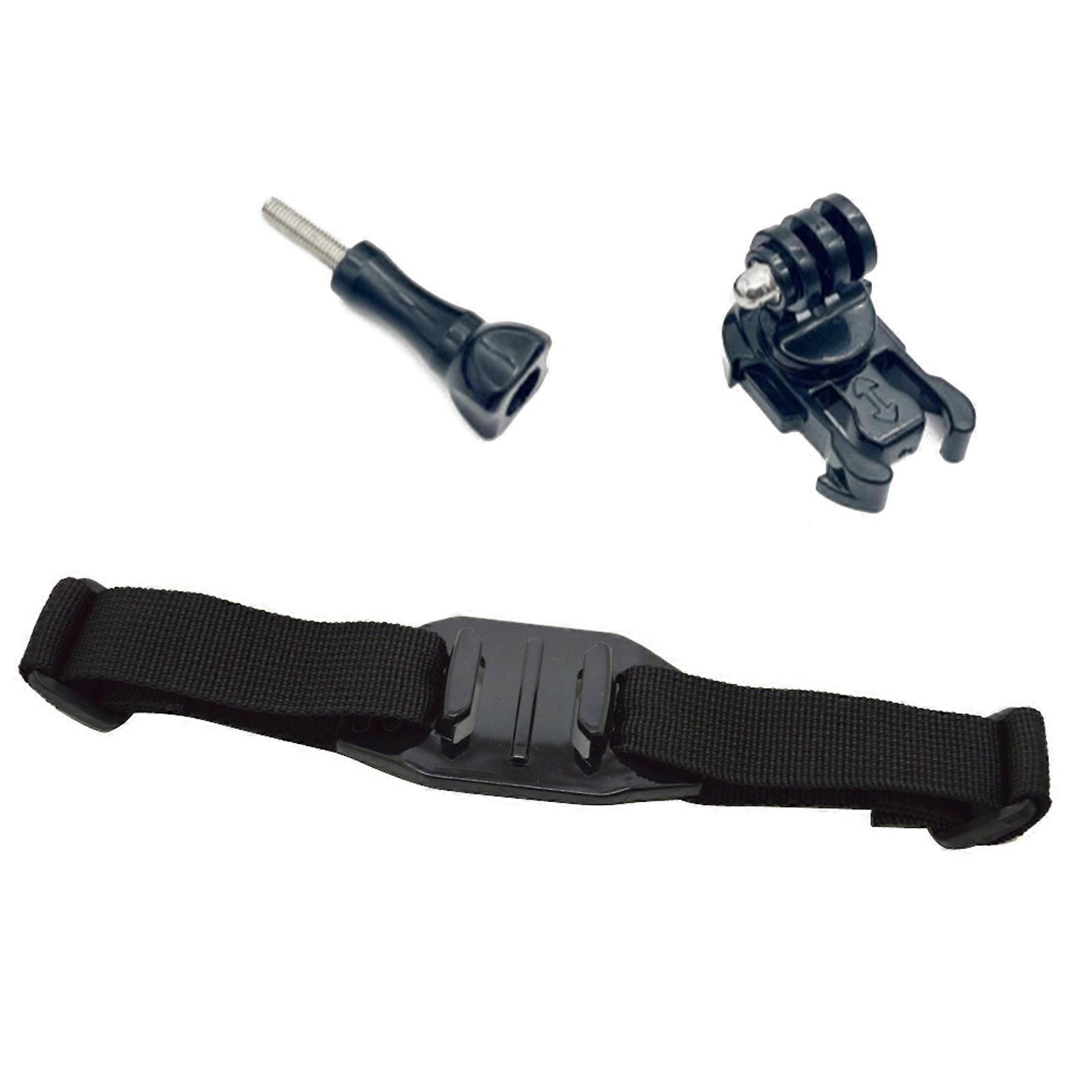 Multiple Angle Helmet Camera Mount Kit Adjustable Straps and Base for Dynamic Adventure Filming Multicolor