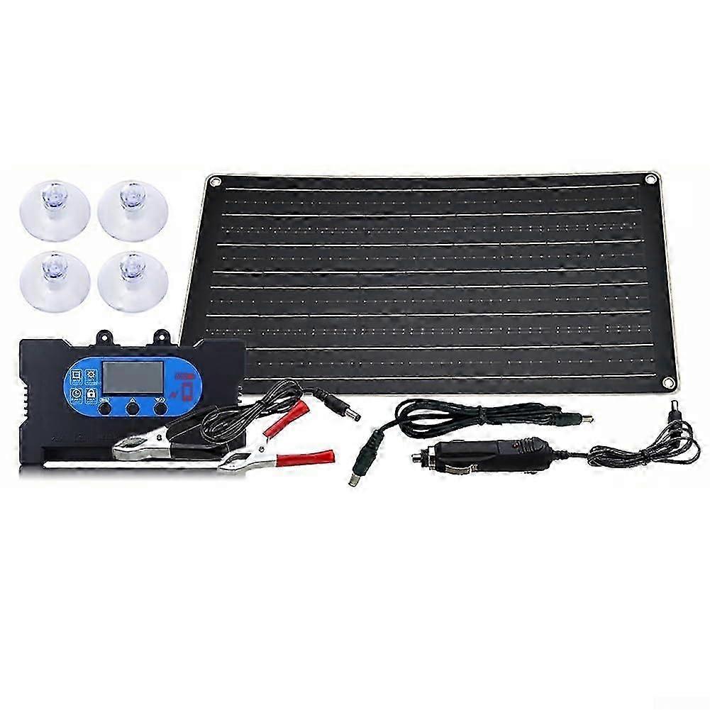 40W Solar Panel Kit With 10A Controller, Comprehensive Accessories Included, 12V Battery Compatible
