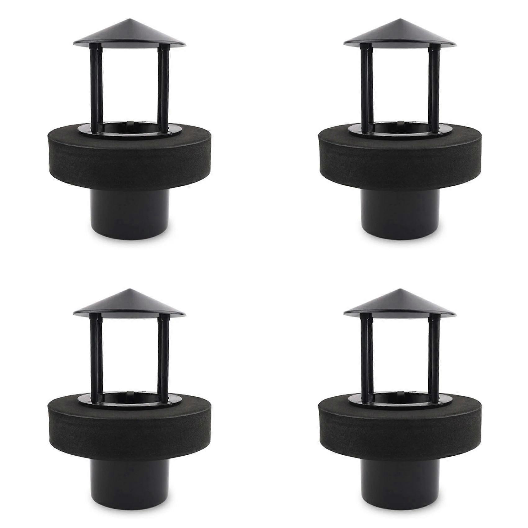 4X Floating Mist Dispenser Ultrasonic Humidifier Generators Nebulizer Water Fountain Mist Maker (Black)