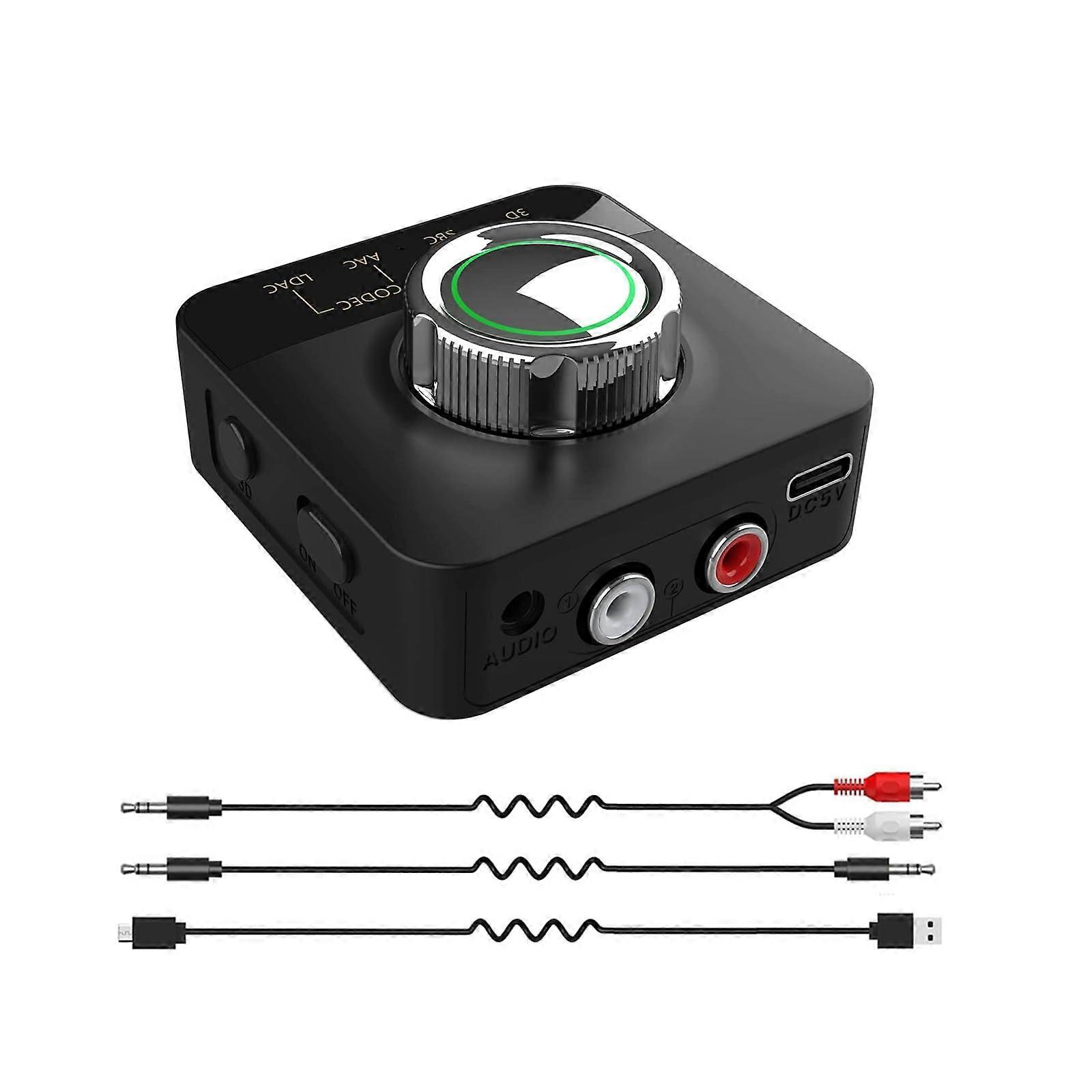 Bluetooth Audio Receiver Bluetooth 5.0 LDAC aptX HD Low Latency HiFi RCA Adapter for Home Stereo