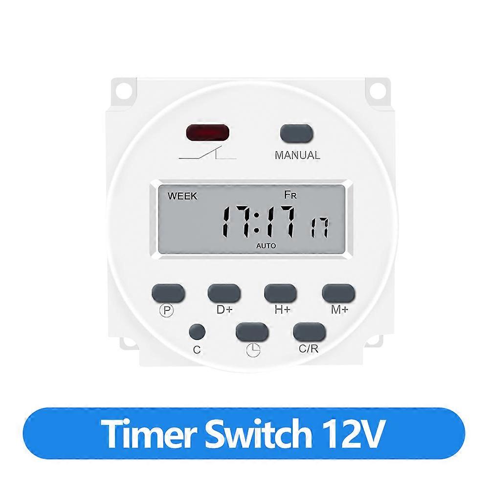 CN101A 5V 12V 24V 110V 220V Digital Timer Switch 7 Days Weekly Programmable Time Relay Programmer Built-in Rechargeable Battery