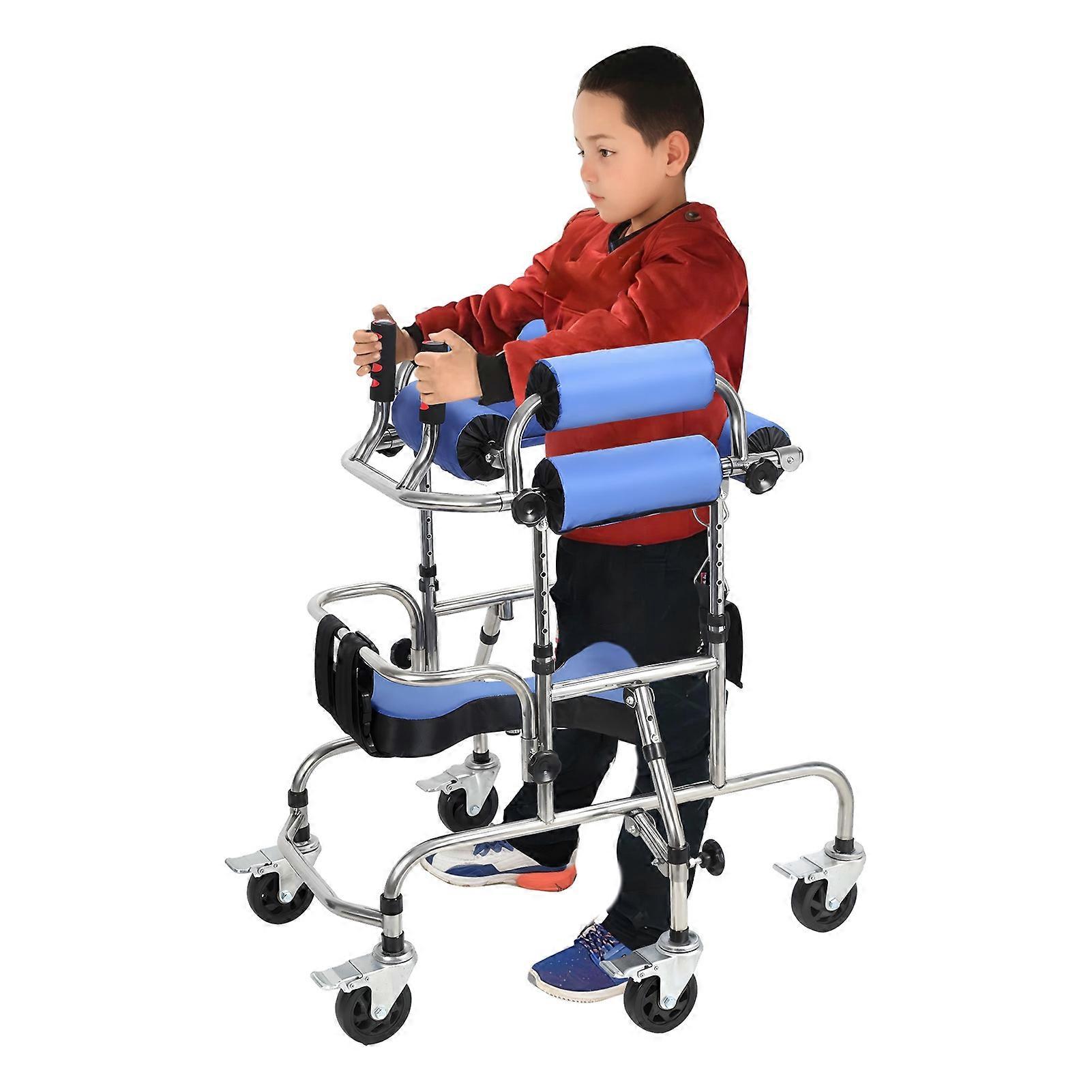 Children's Rehabilitation Walker, 6 Wheels & Adjustable Height, Foldable