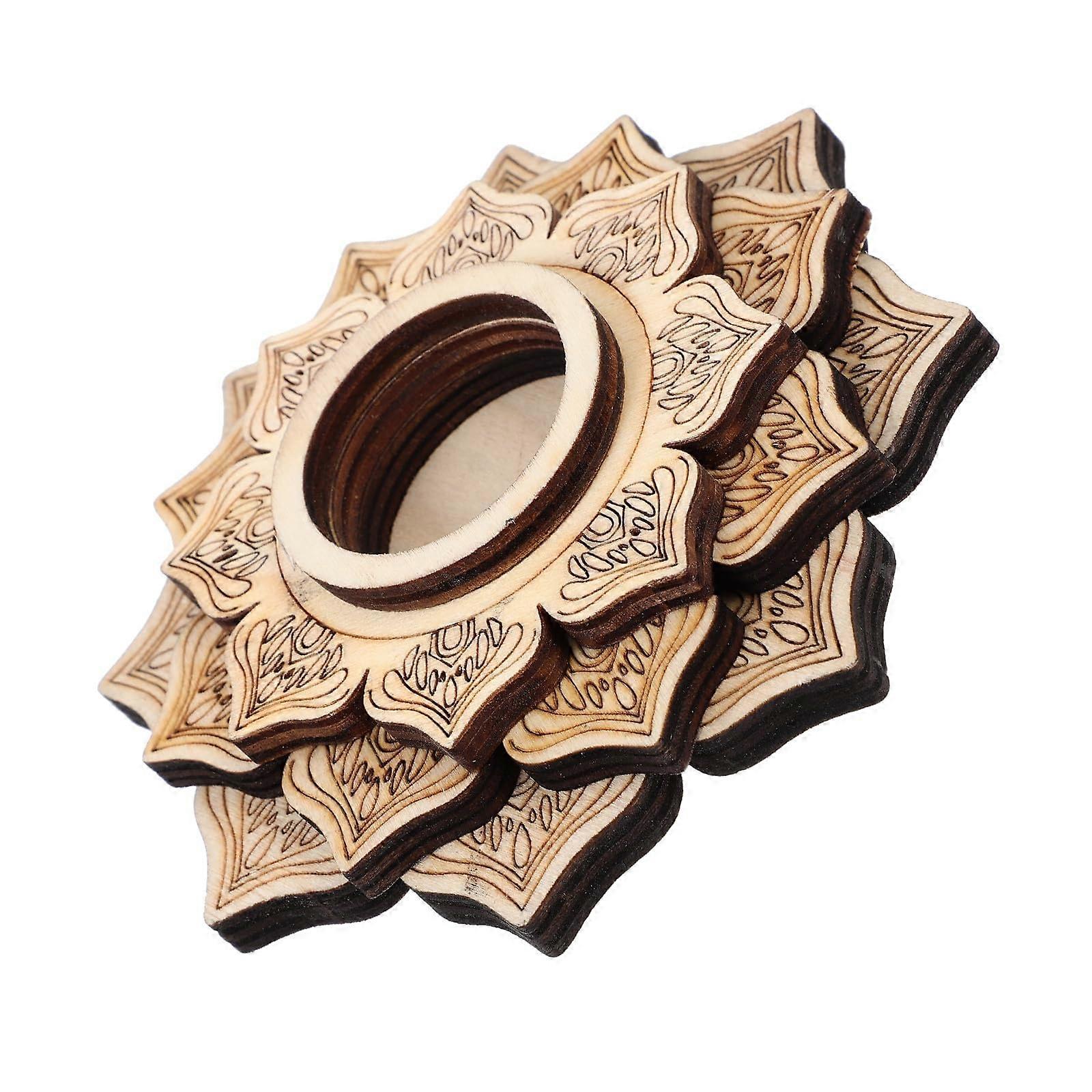 Crystal Ball Stand with Elegant Vintage Wooden Base for Home Decor and Office Desktop Display