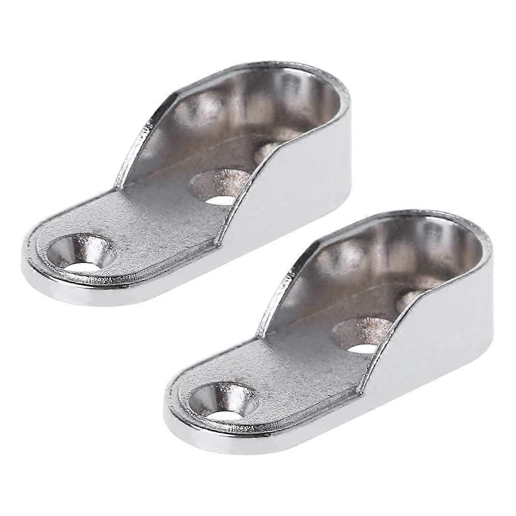 2pcs Heavy Duty Closet Rod End Bracket with Secure ThreeHole Wardrobe Rail Support