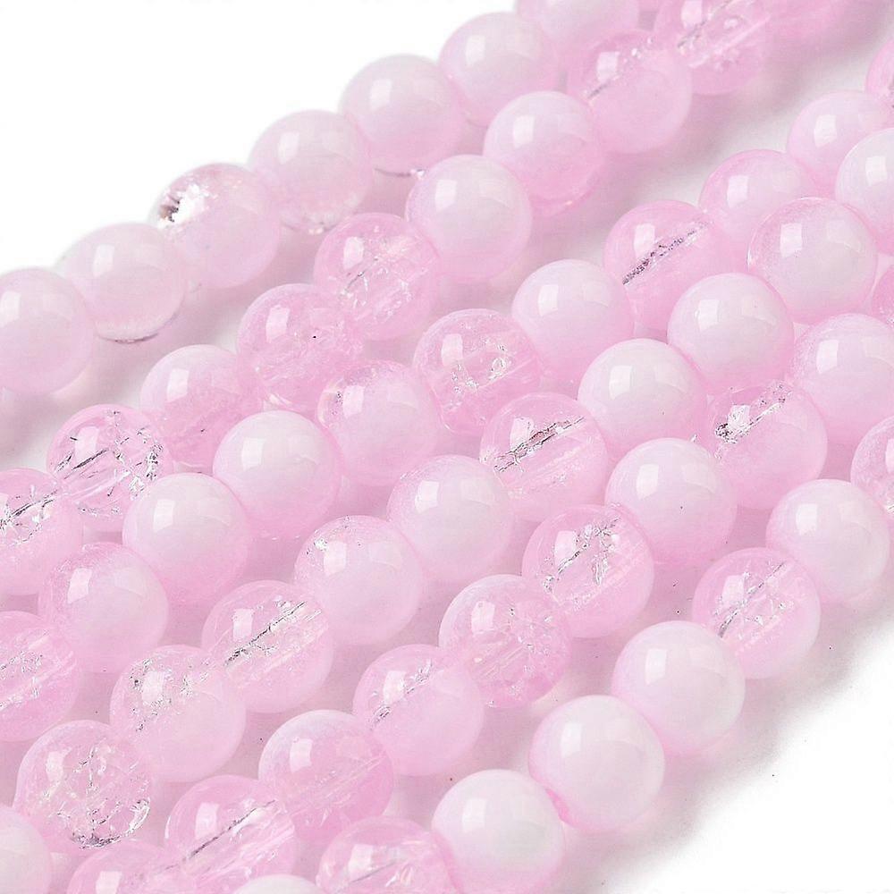 Glass Beads Rondelle Flamingo 6mm