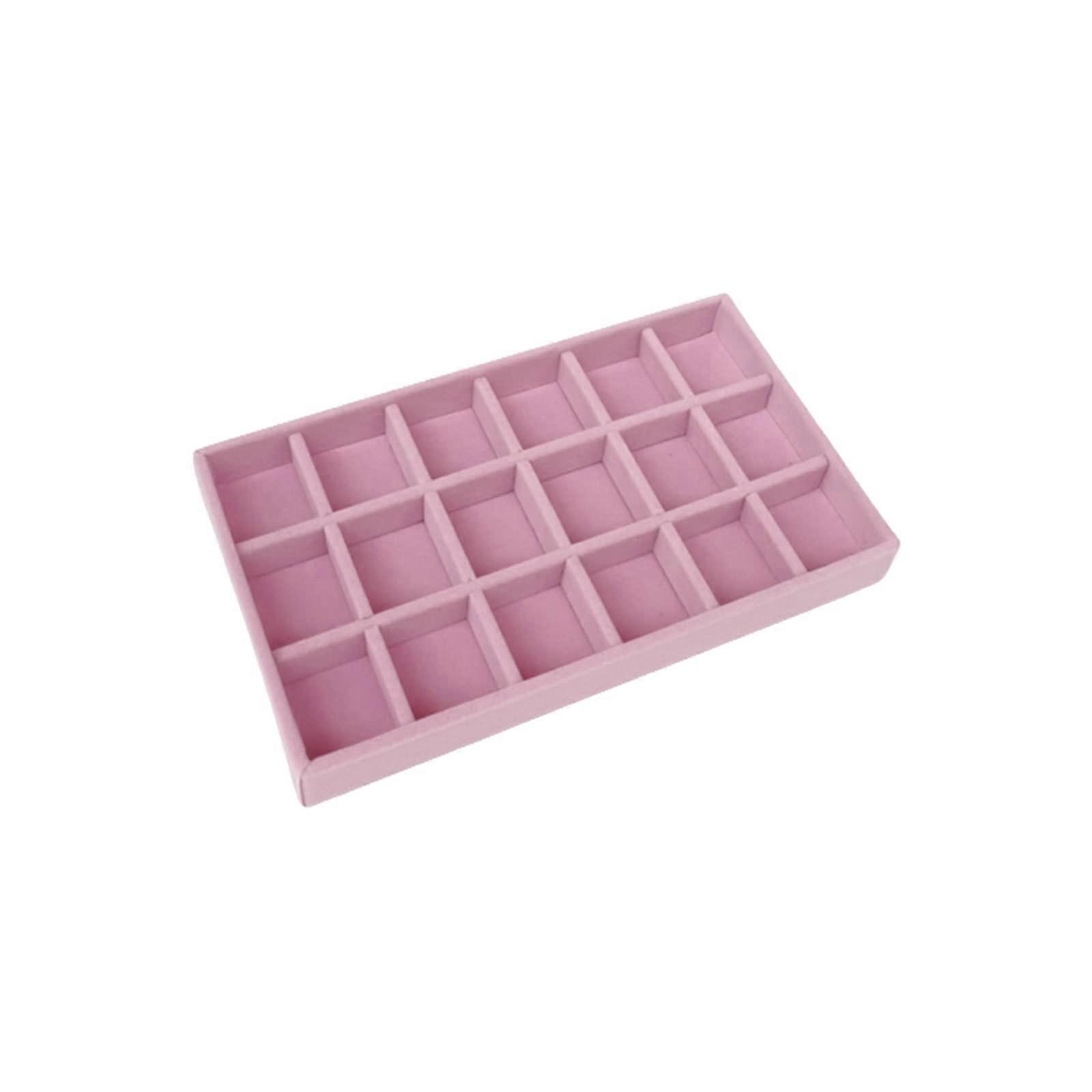 Jewelry Storage Organizer with Adjustable Slots, Stackable Necklace Box for Rings, Earrings, Bracelets