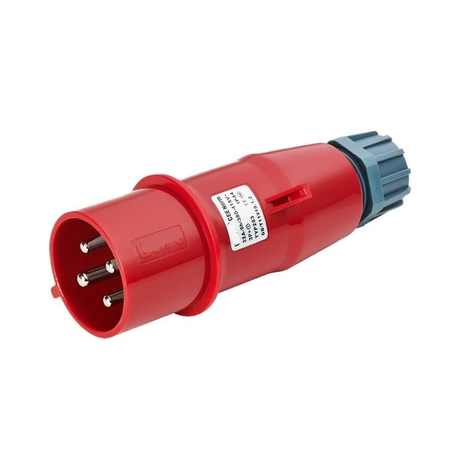 Industrial Waterproof Plug 32A CEE Connector 4Core IP44 Heavy Duty Electrical Socket 6818TYP283