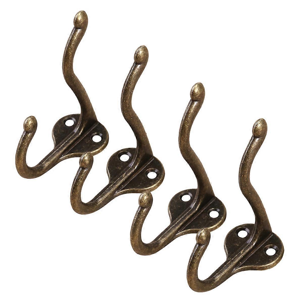 Retro Hook Bronze Wall Mount Single Hook for Coat Hanging 10Pcs