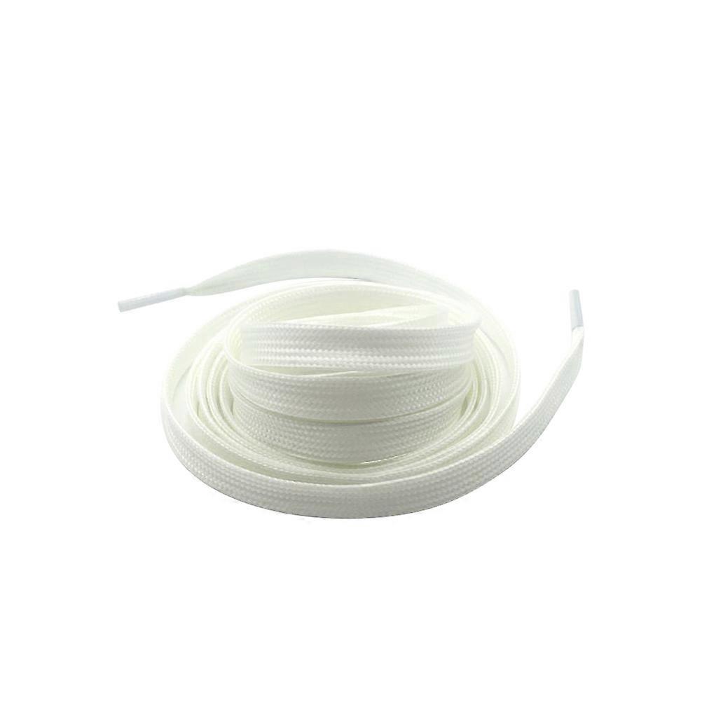 Fluorescent Shoe Lace White Luminous Flat For Dark Environment 1Pair