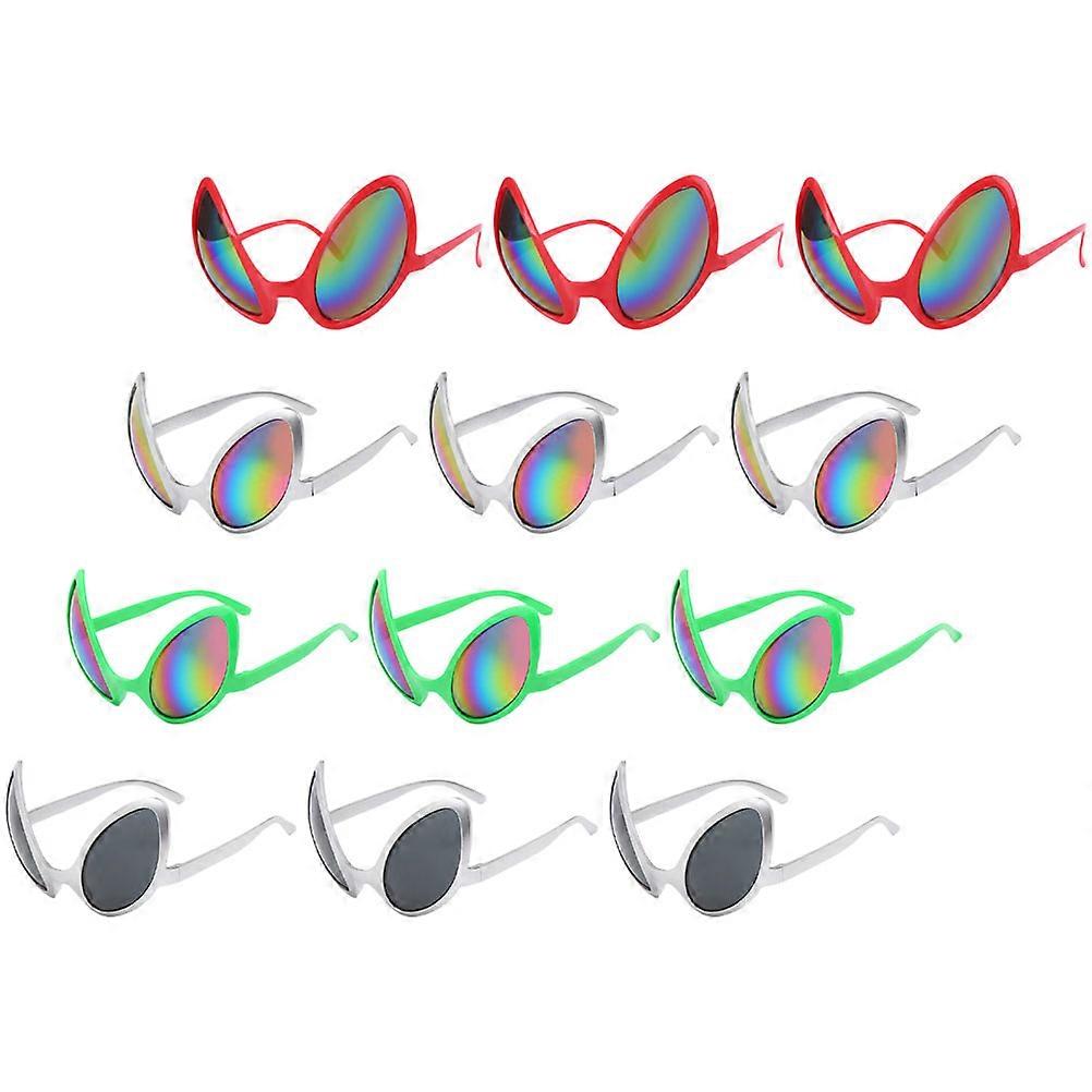 12Pcs Plastic Sunglasses Party Prop For Birthday Masquerade Events Assorted Shape