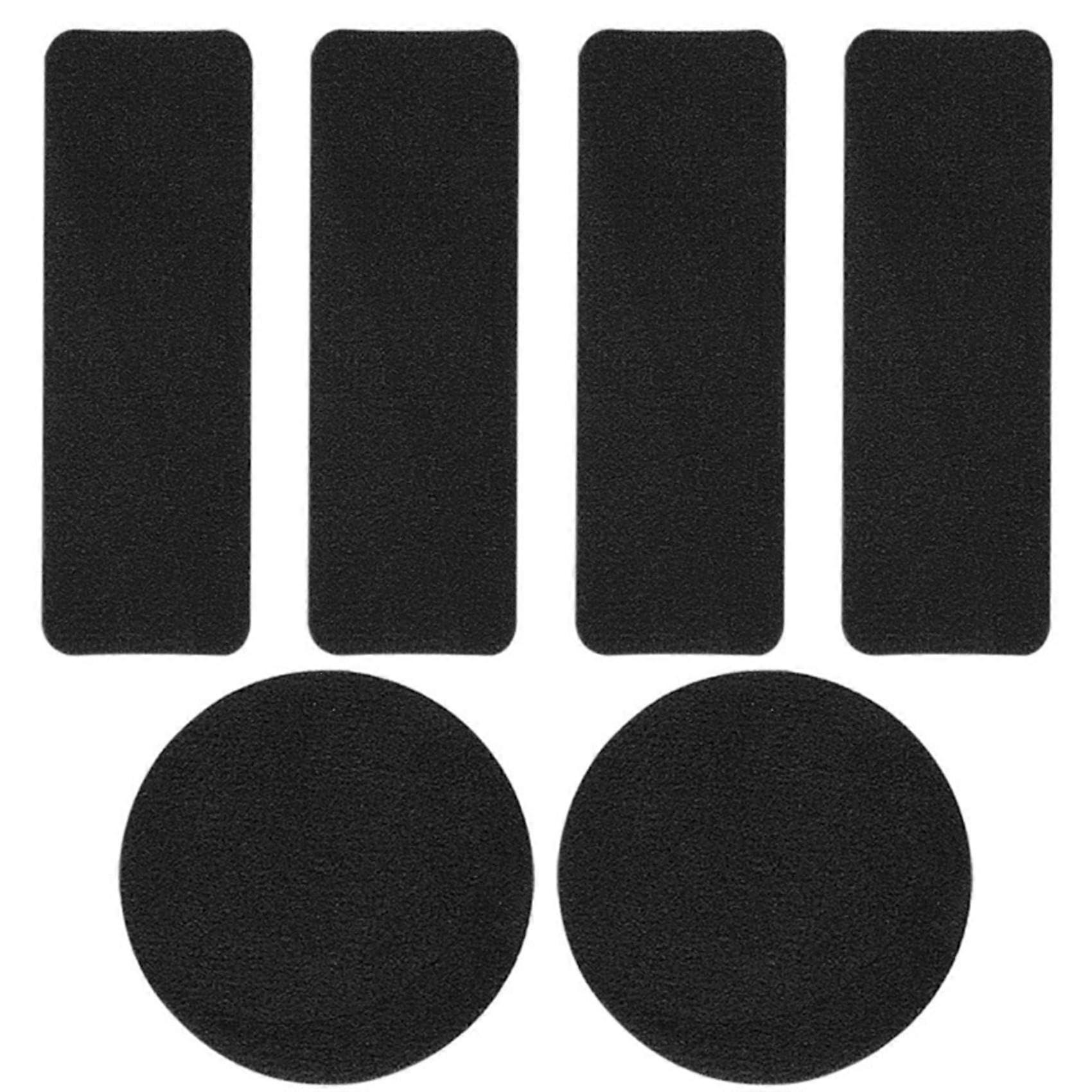 Shoe  Patch Kit 6PCS SelfAdhesive Heel  with Comfortable Velvet for Hole Fixing Black